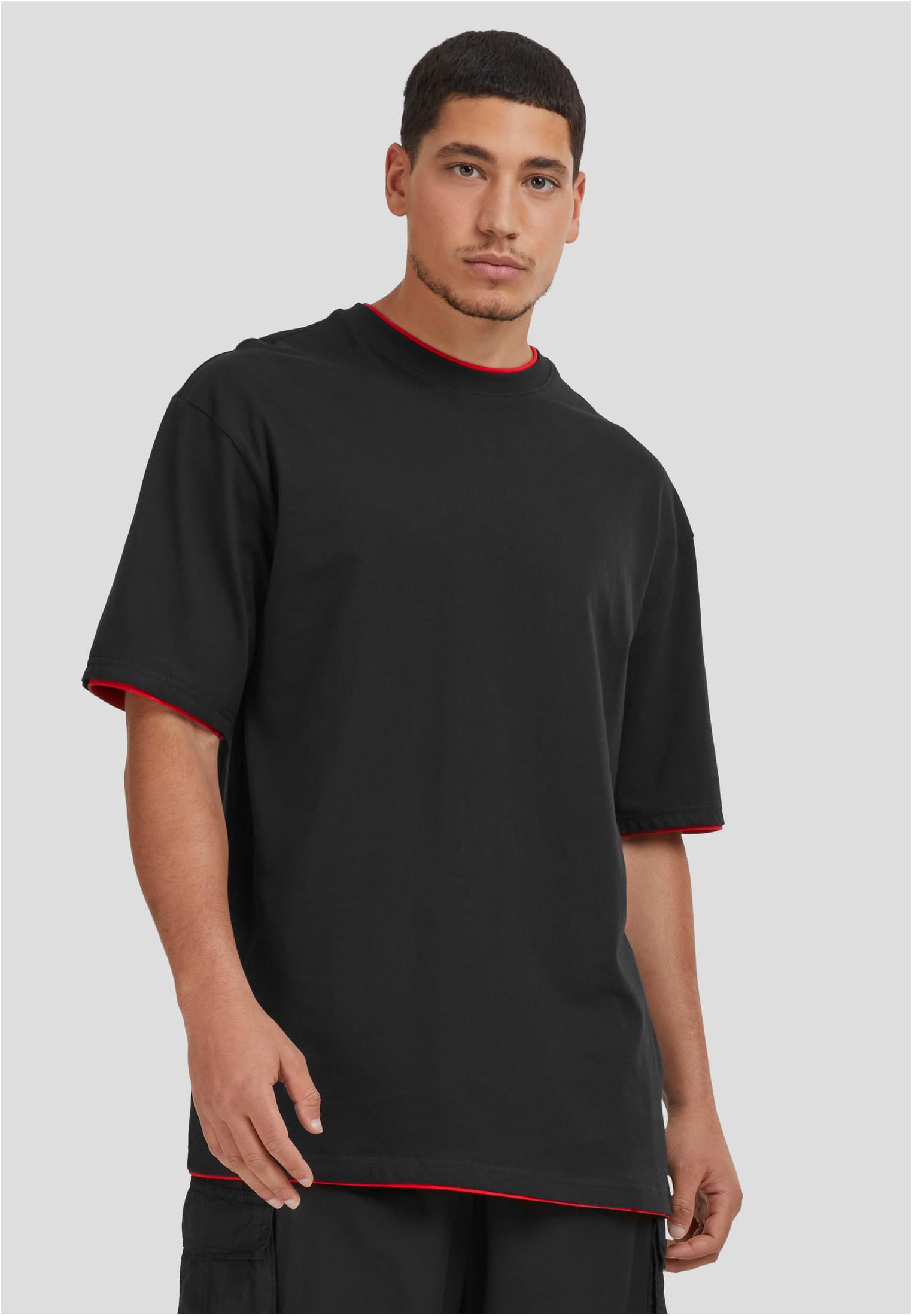 Contrast Tall Tee | blk/red