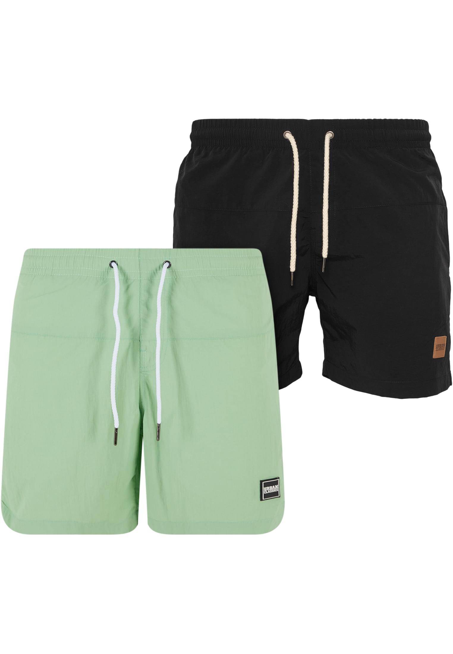 Block Swim Shorts 2-Pack | vintagegreen+black