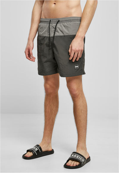 Block Swim Shorts Dunkel - Urban Classics