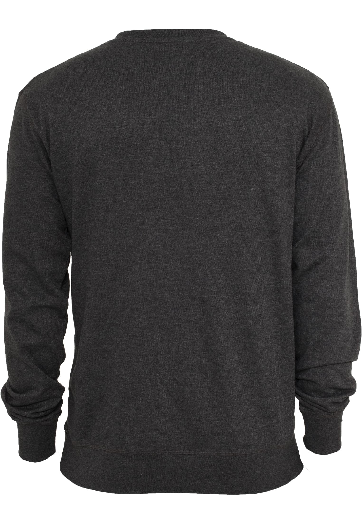 Contrast Pocket Crewneck | charcoal/leather