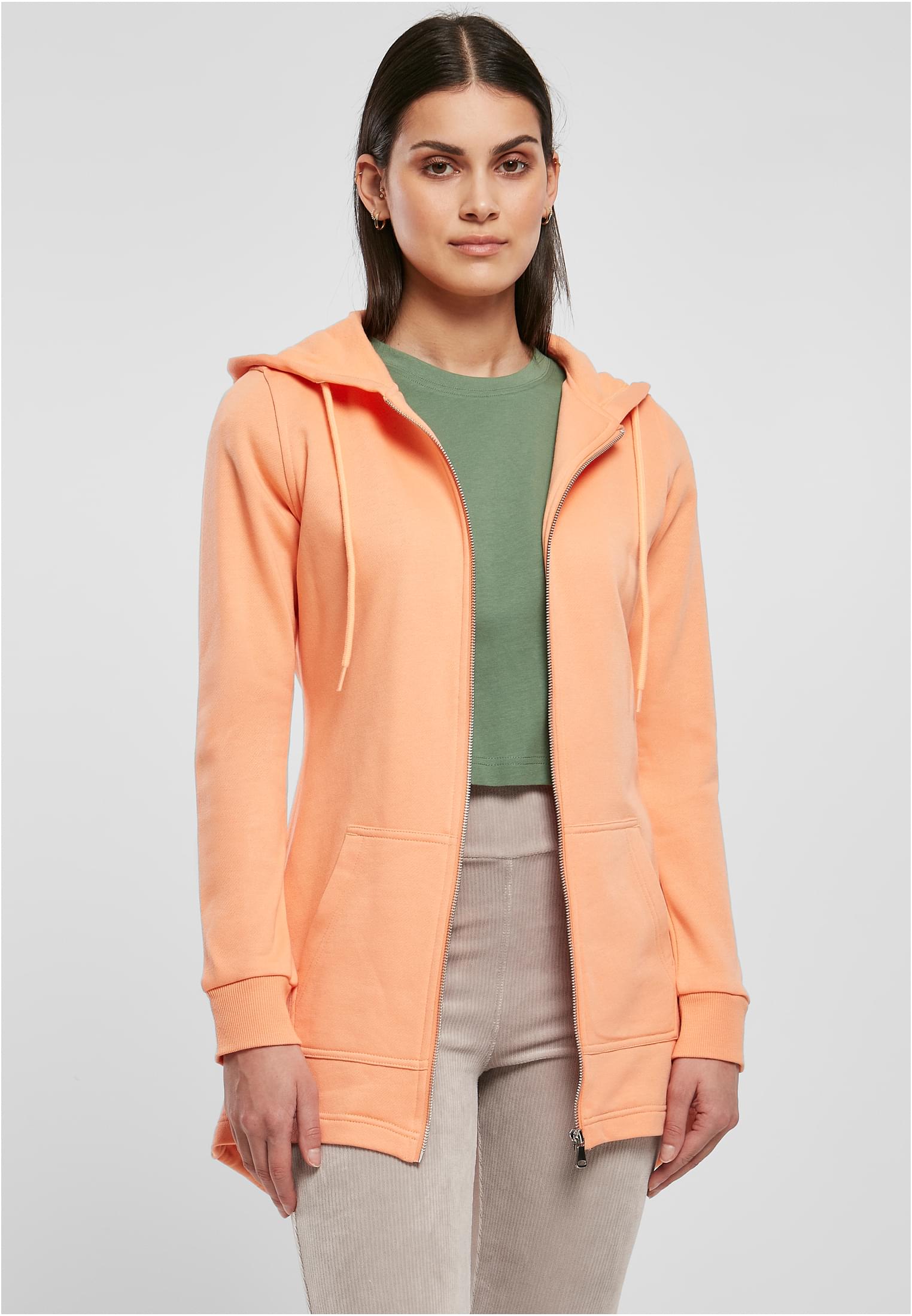 Ladies Sweat Parka | papaya