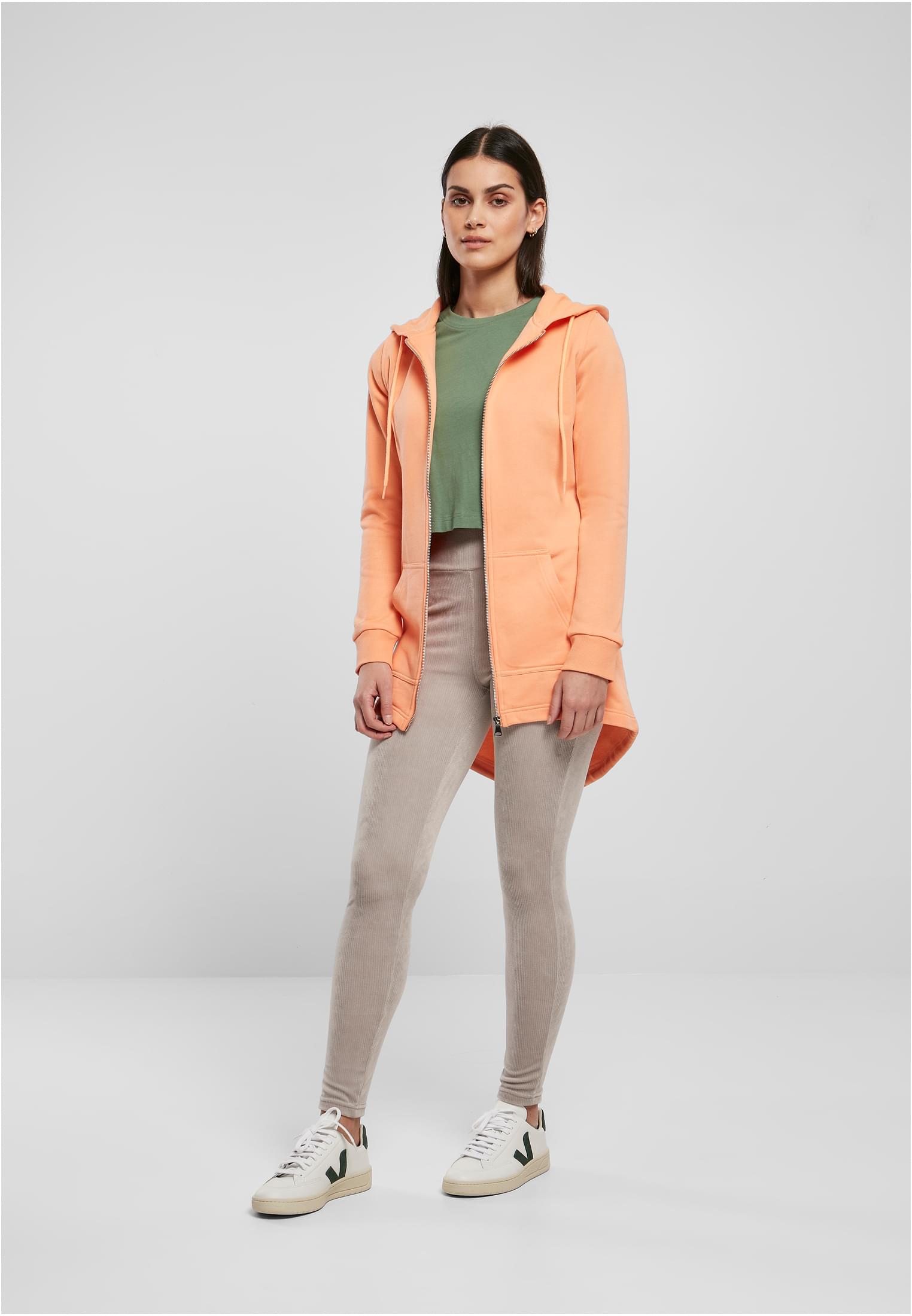 Ladies Sweat Parka | papaya