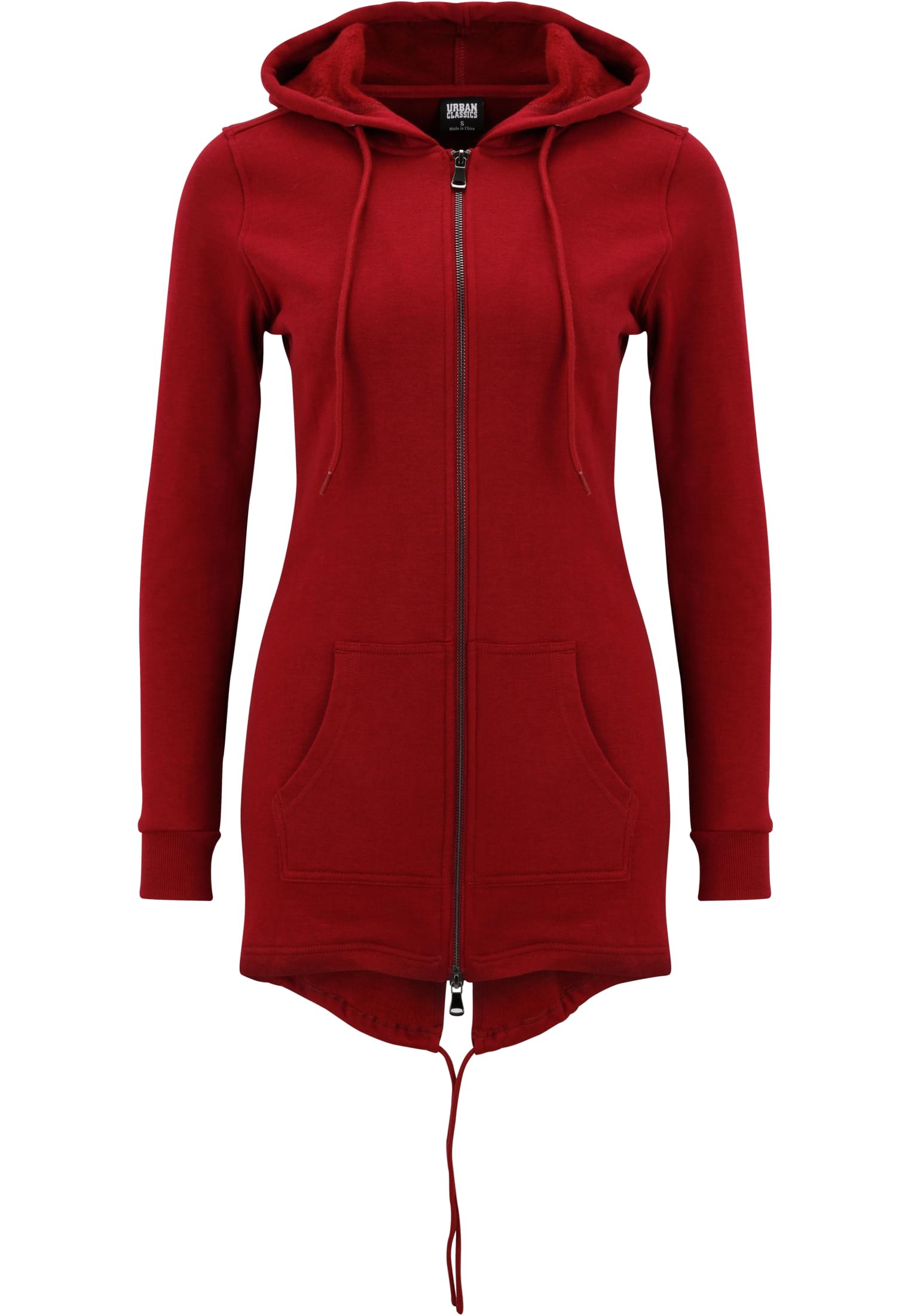 Ladies Sweat Parka | burgundy