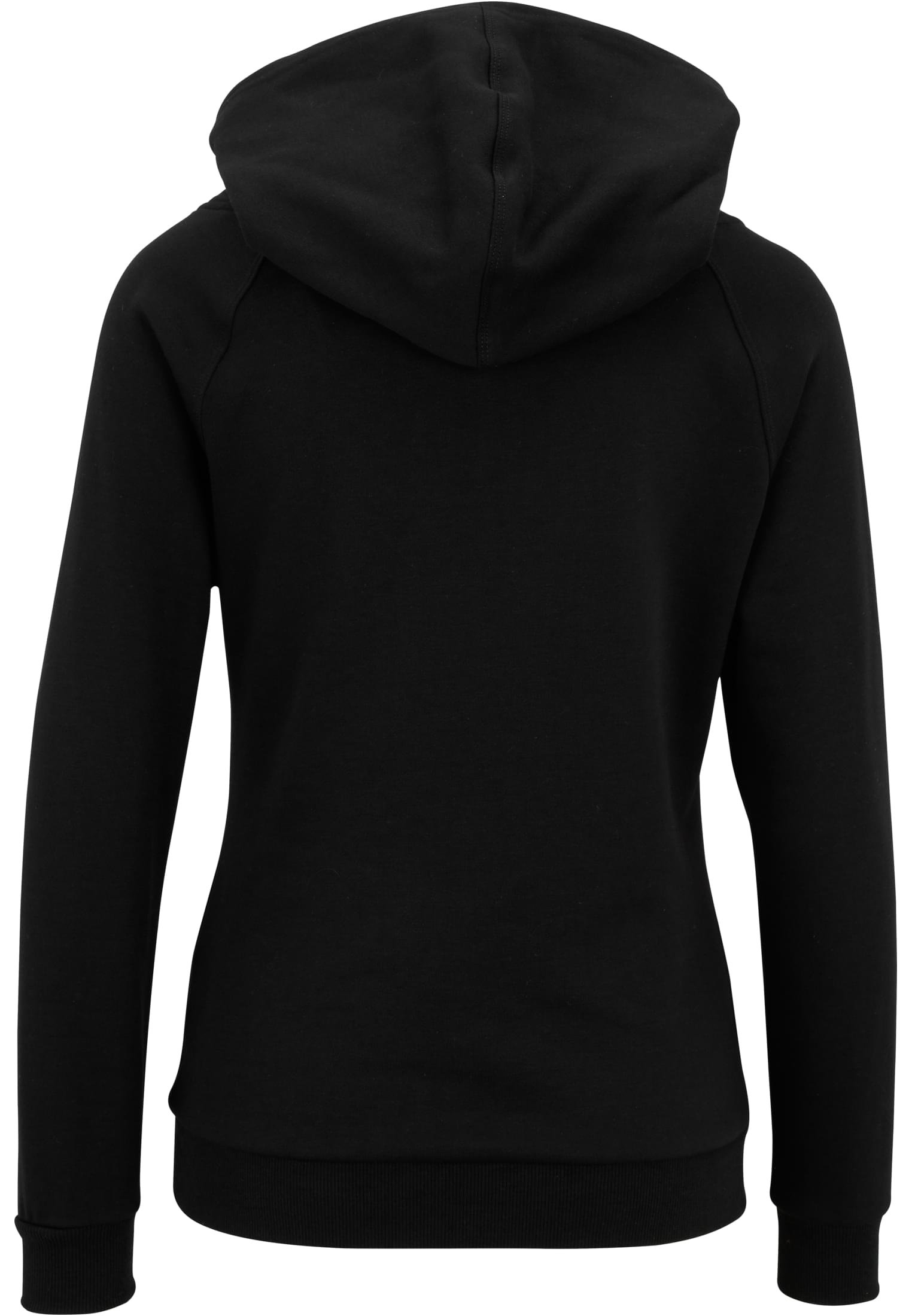 Ladies Raglan High Neck Hoody | black