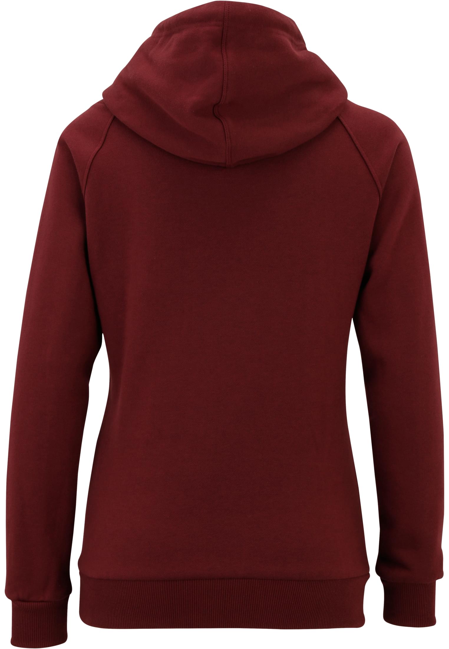 Ladies Raglan High Neck Hoody | cherry