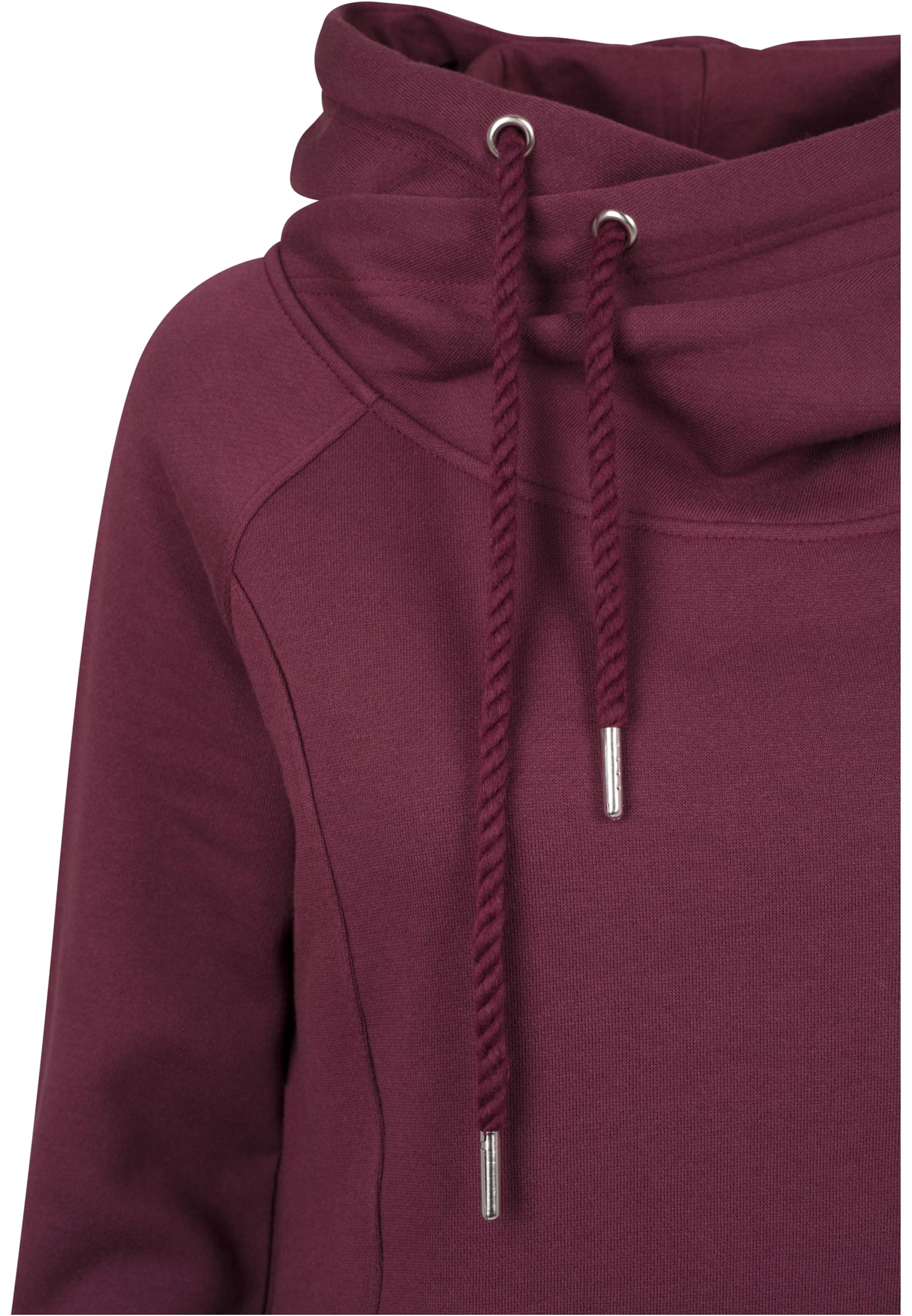 Ladies Raglan High Neck Hoody | cherry