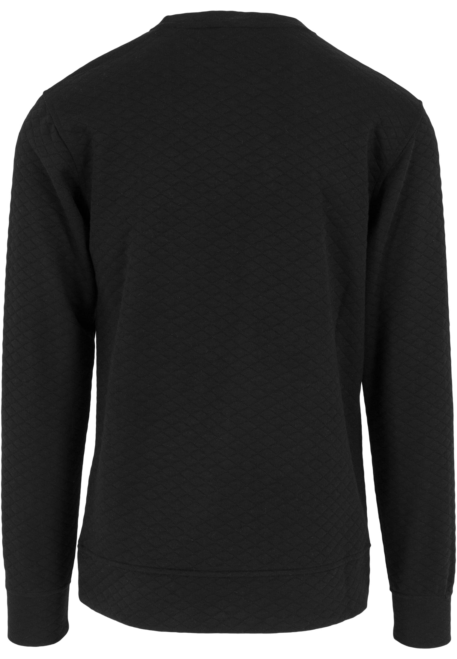 Diamond Quilt Crewneck | black