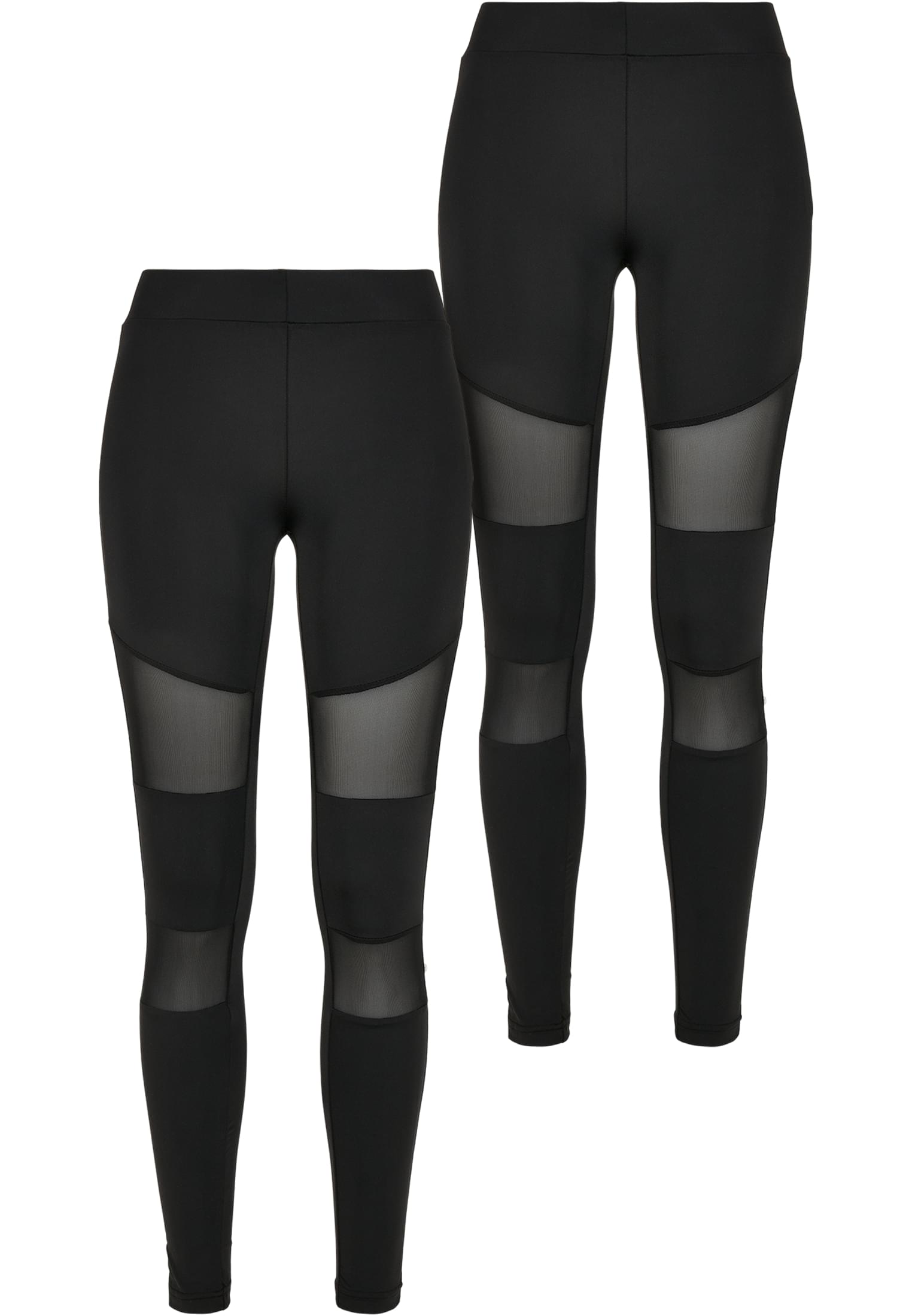 Ladies Tech Mesh Leggings 2-Pack | black+black