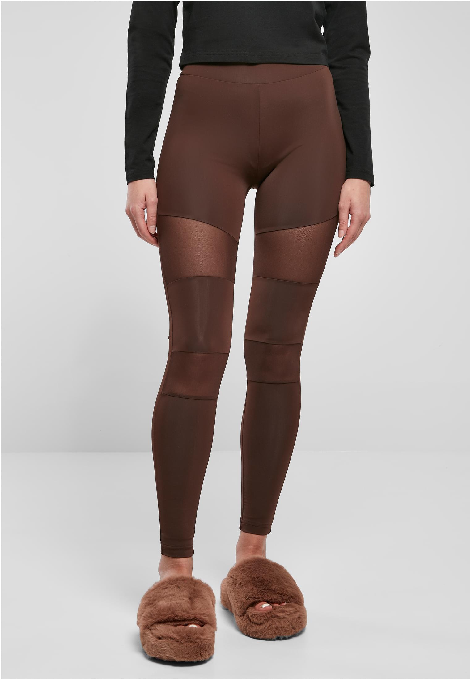 Ladies Tech Mesh Leggings | brown