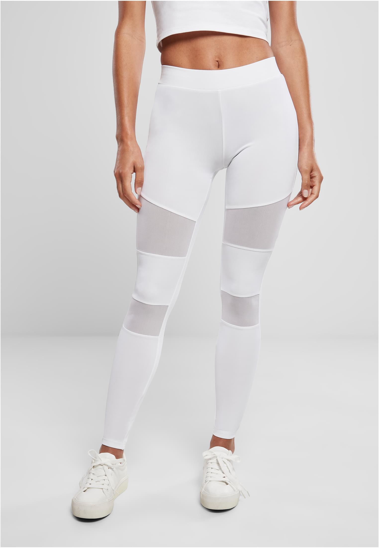 Ladies Tech Mesh Leggings | white