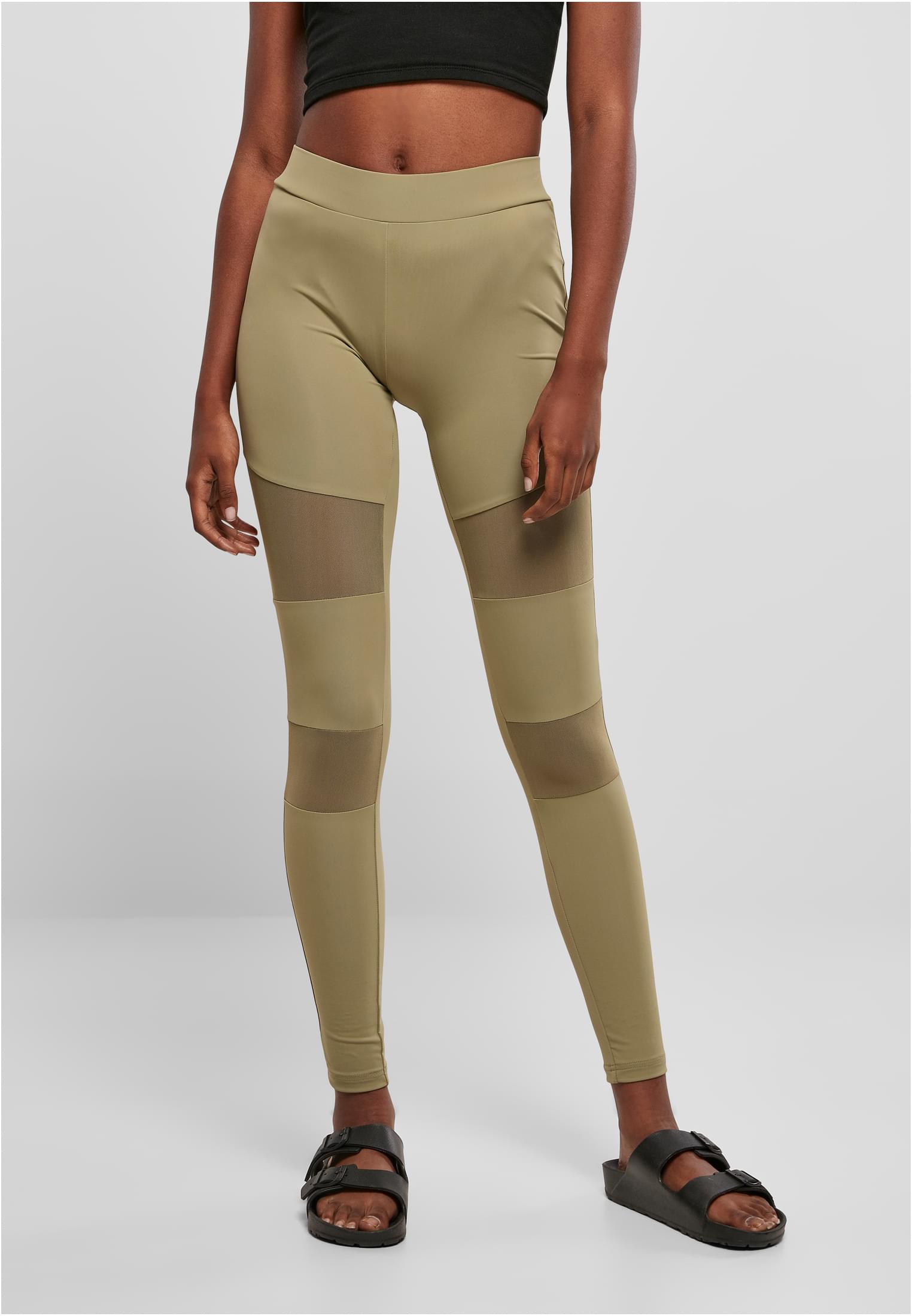 Ladies Tech Mesh Leggings | khaki