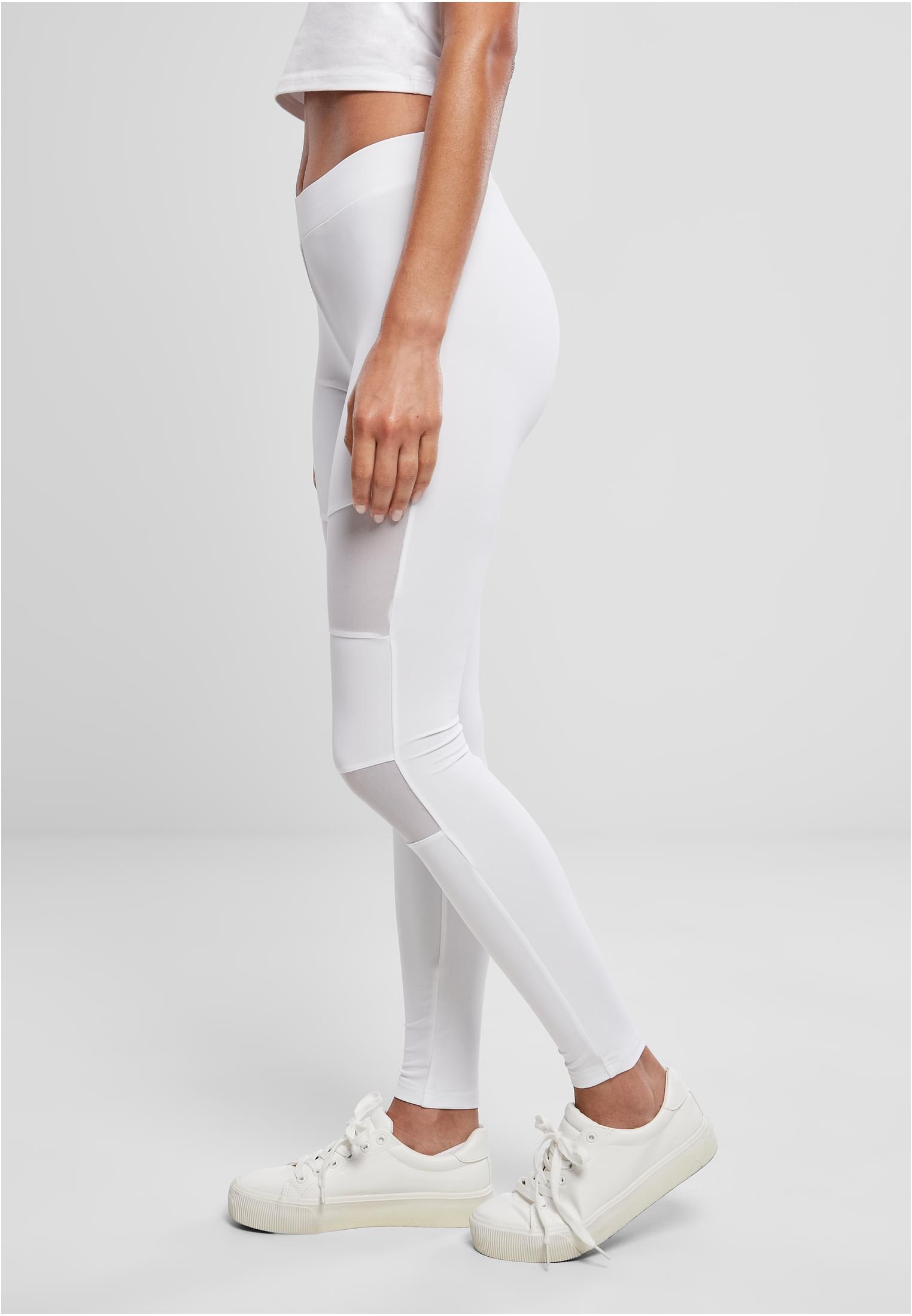 Ladies Tech Mesh Leggings | white