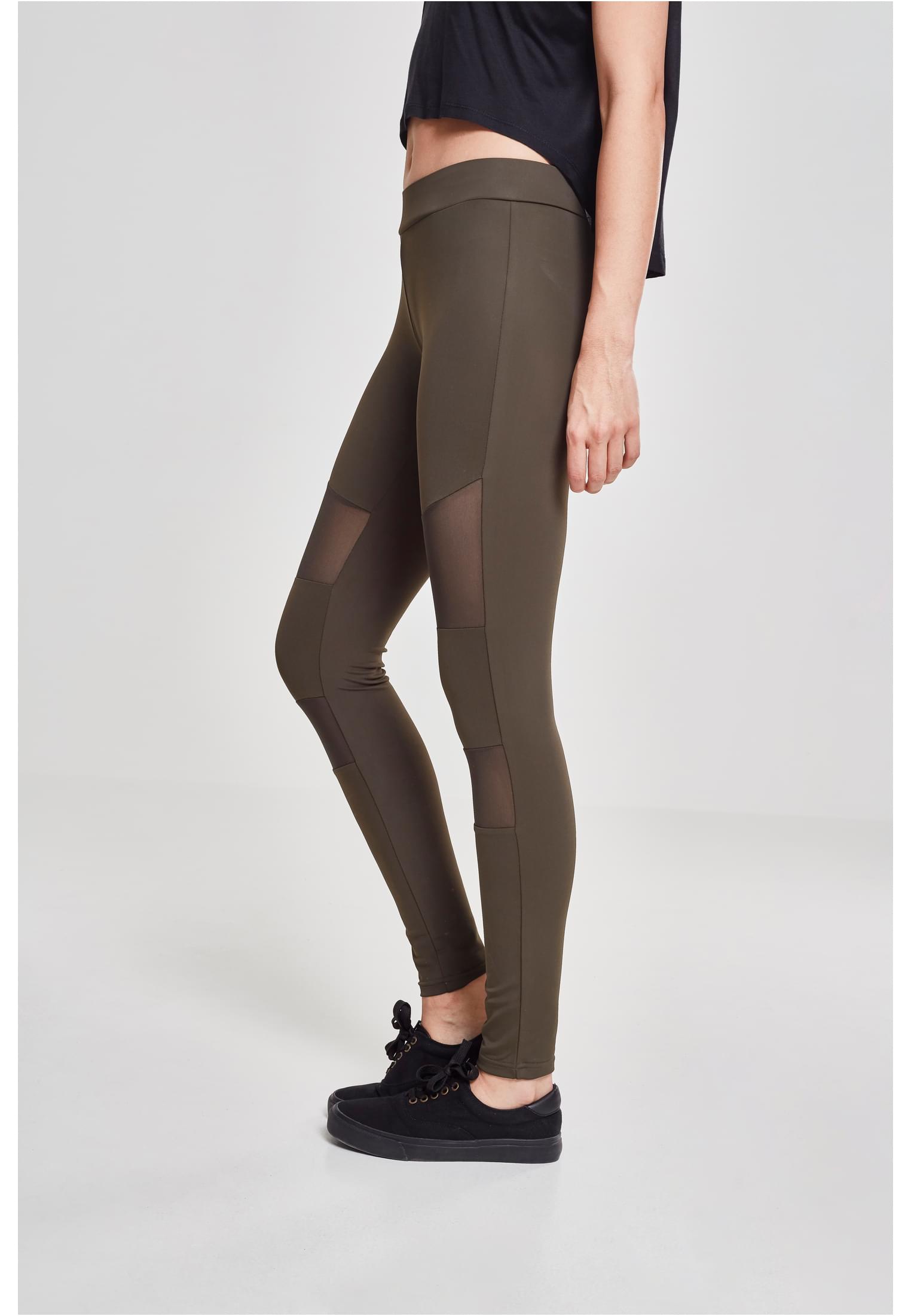 Ladies Tech Mesh Leggings | dark olive