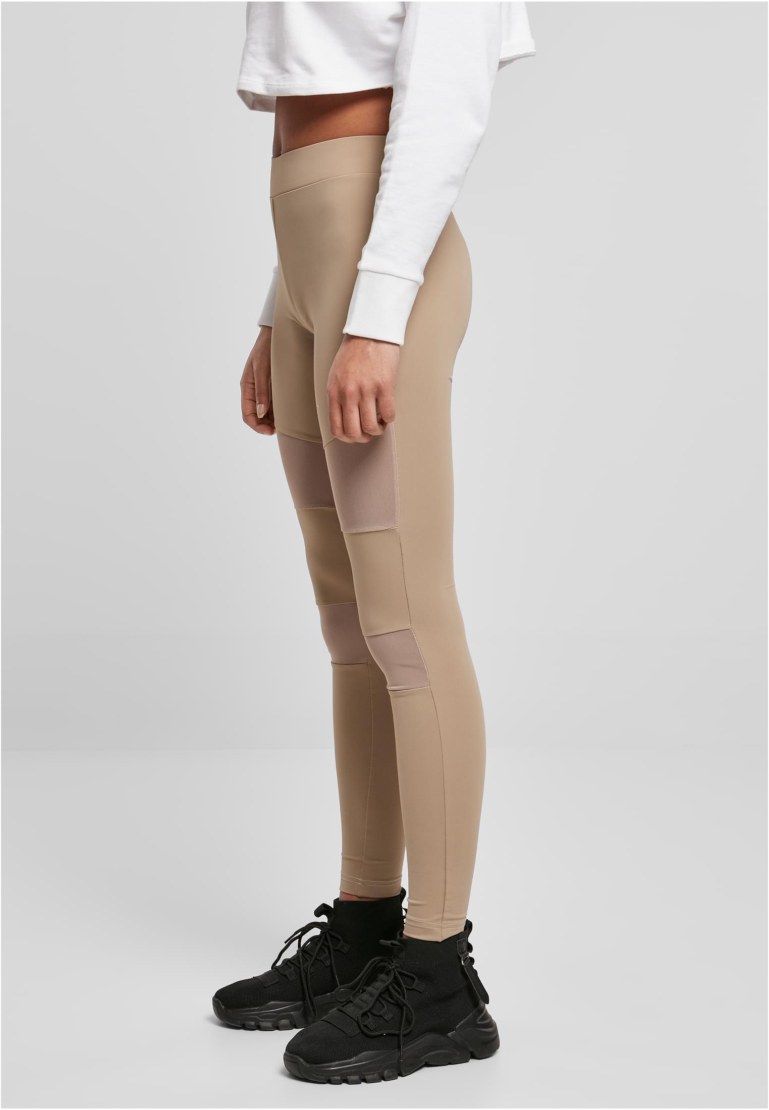 Ladies Tech Mesh Leggings | softtaupe