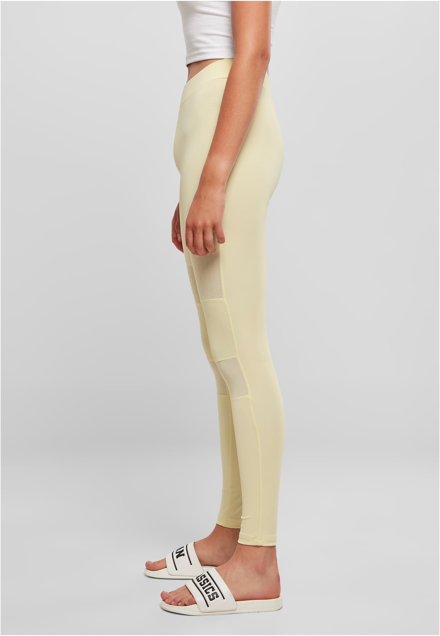 Ladies Tech Mesh Leggings | softyellow