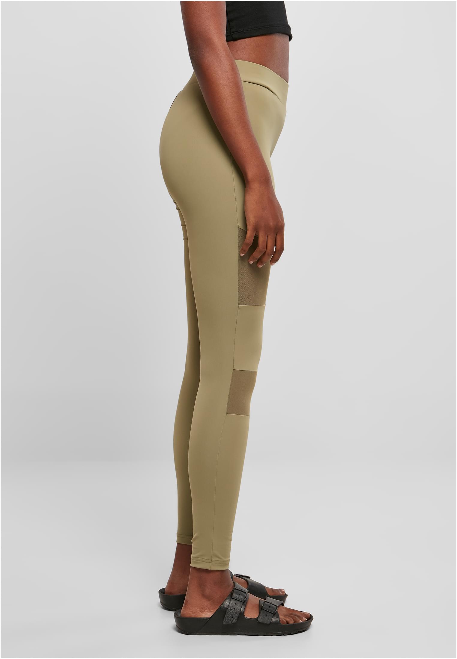 Ladies Tech Mesh Leggings | khaki