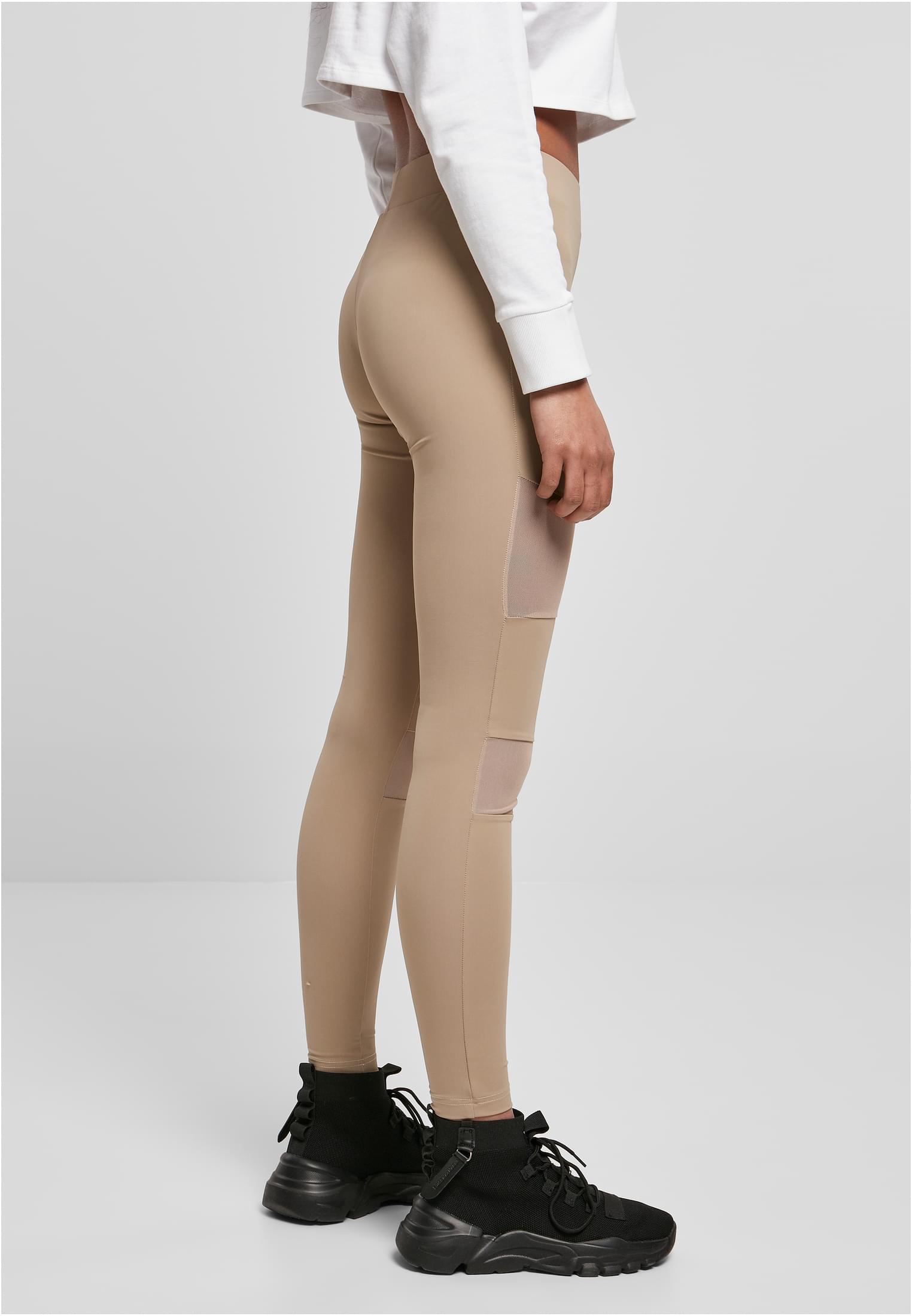 Ladies Tech Mesh Leggings | softtaupe