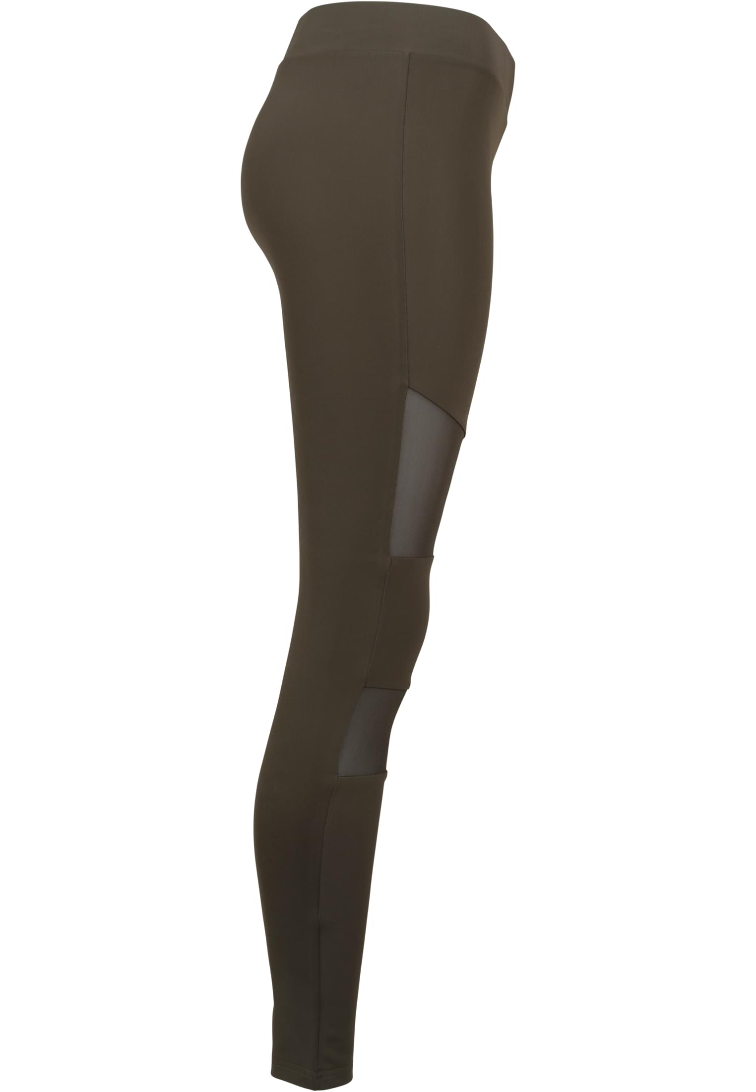 Ladies Tech Mesh Leggings | dark olive