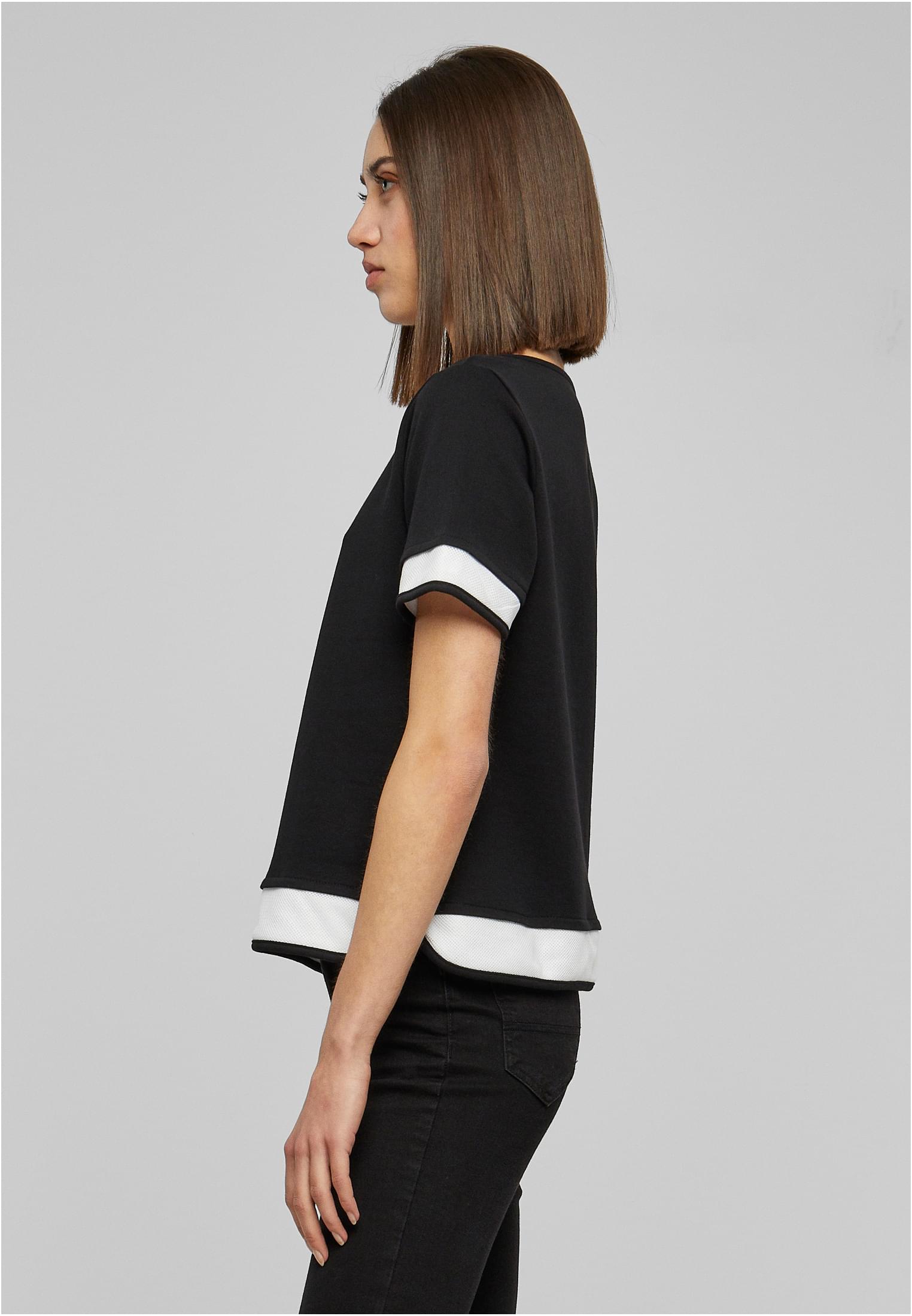 Ladies Terry Mesh Tee | blk/wht