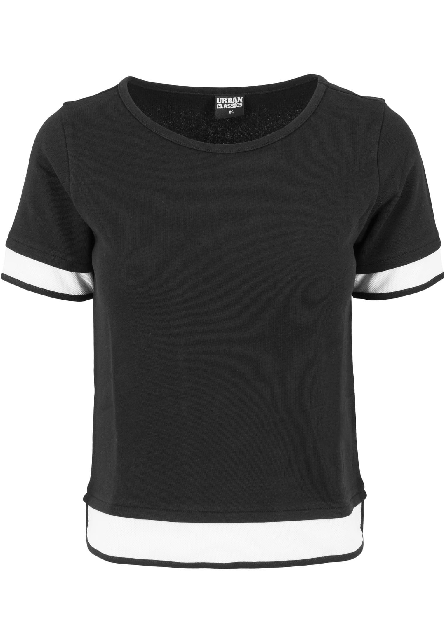 Ladies Terry Mesh Tee | blk/wht