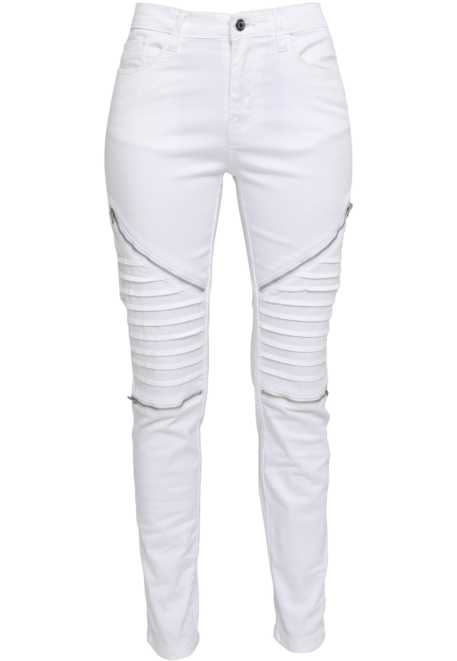 Ladies Stretch Biker Pants | white