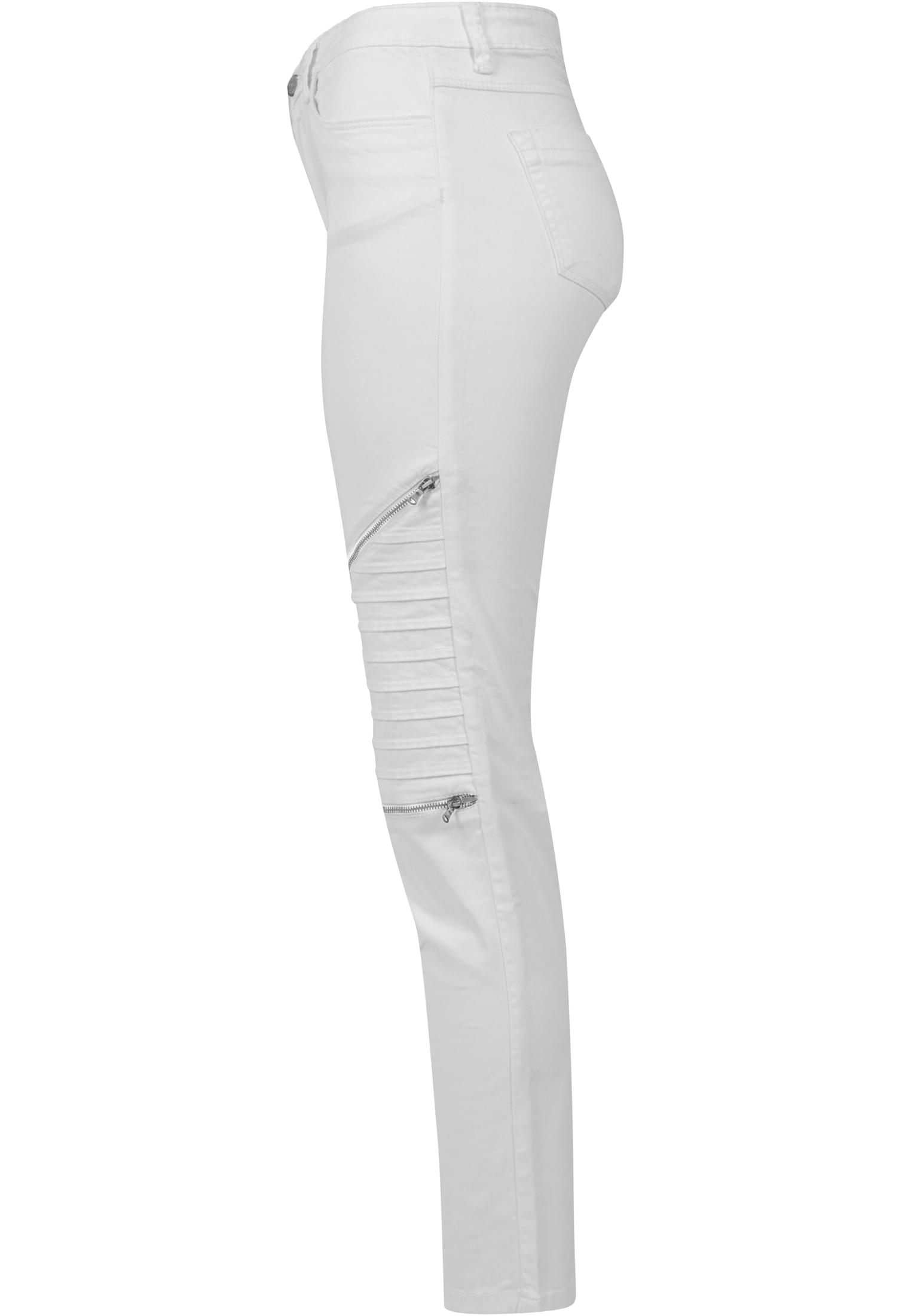 Ladies Stretch Biker Pants | white