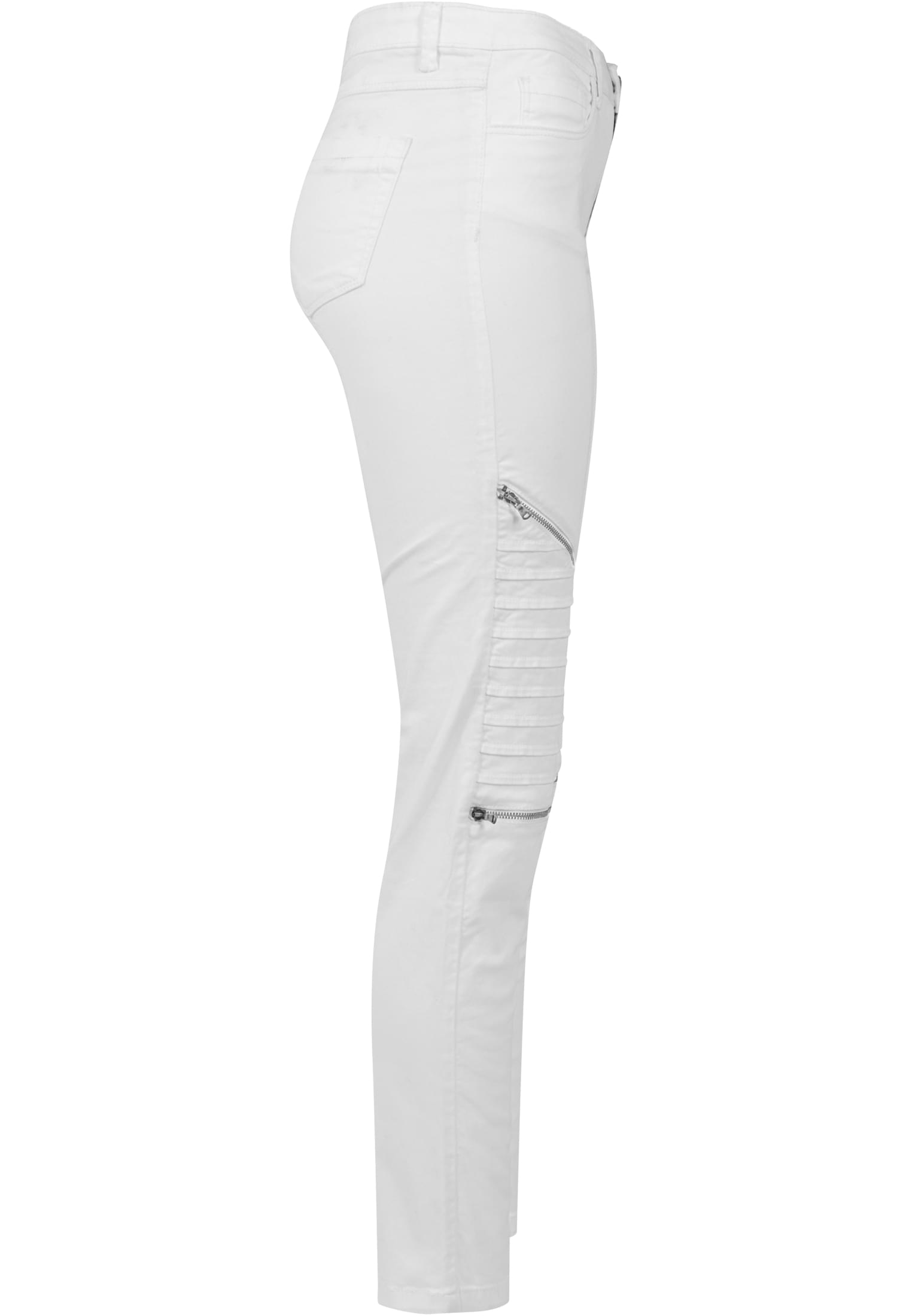 Ladies Stretch Biker Pants | white