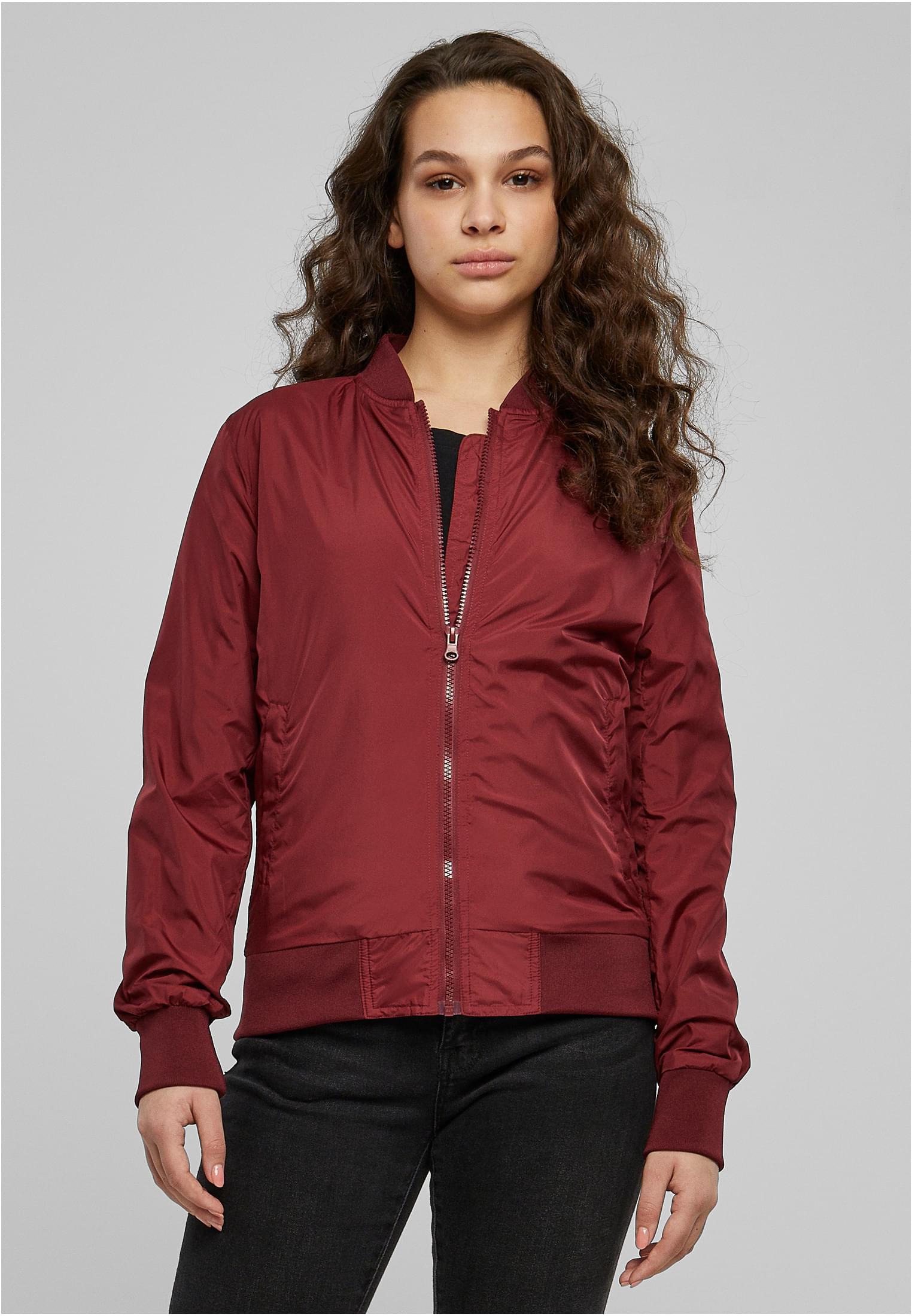 Ladies Light Bomber Jacket | burgundy