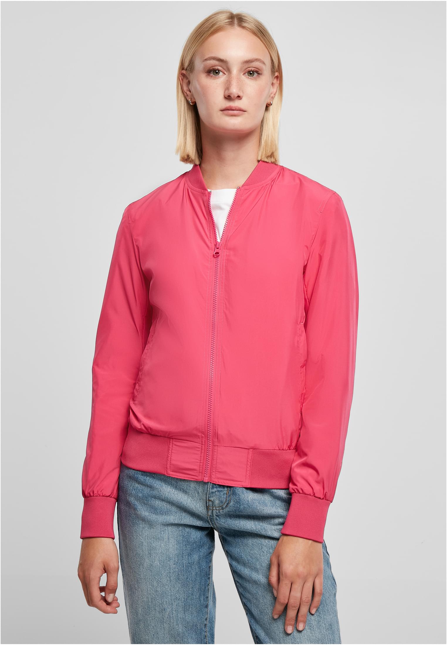 Ladies Light Bomber Jacket | hibiskus pink