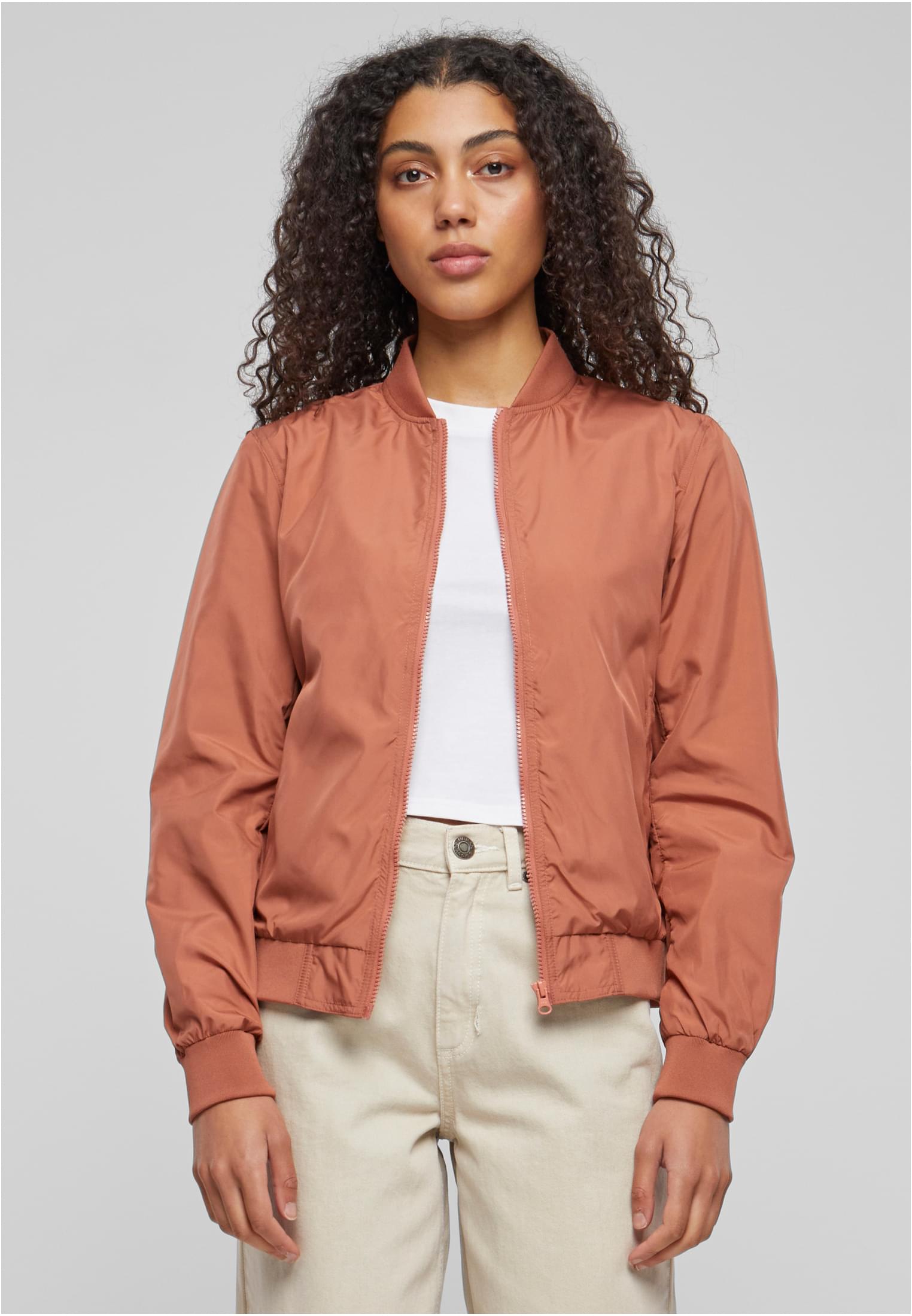 Ladies Light Bomber Jacket | terracotta