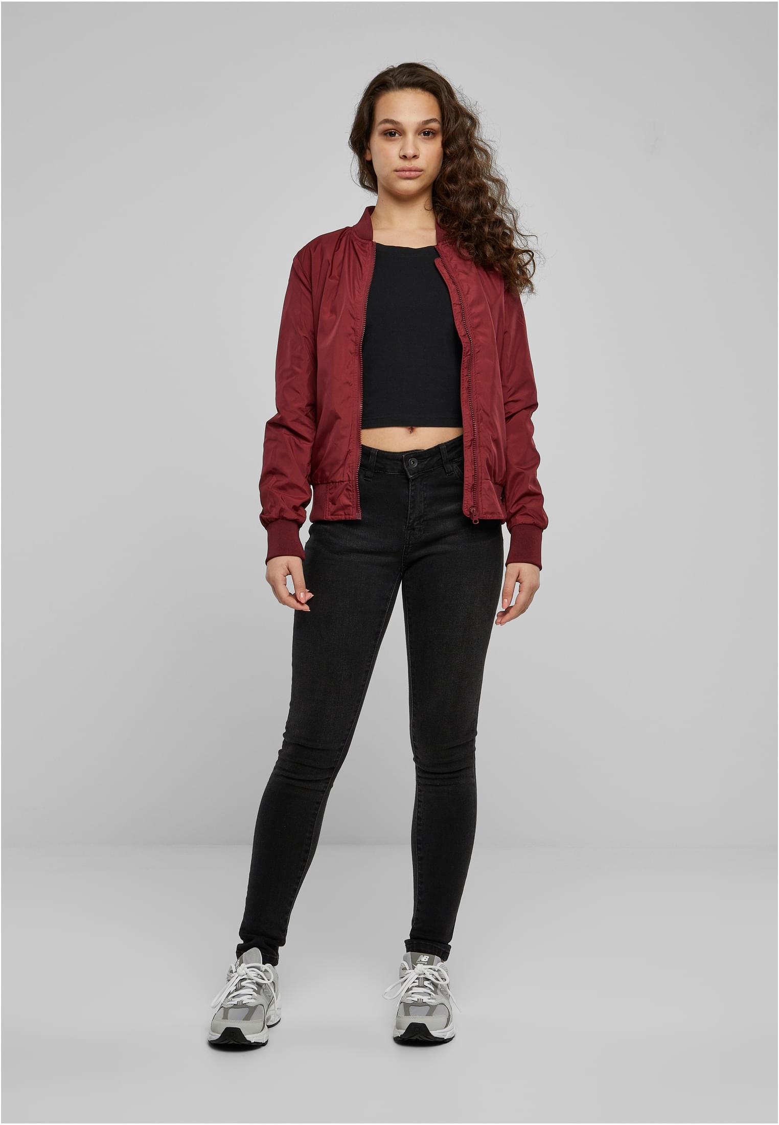 Ladies Light Bomber Jacket | burgundy