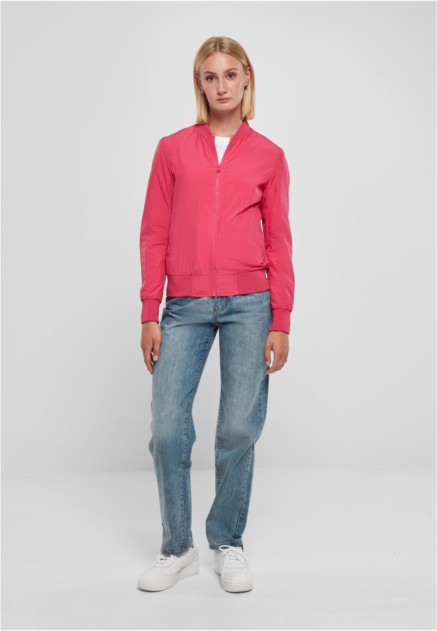 Ladies Light Bomber Jacket | hibiskus pink