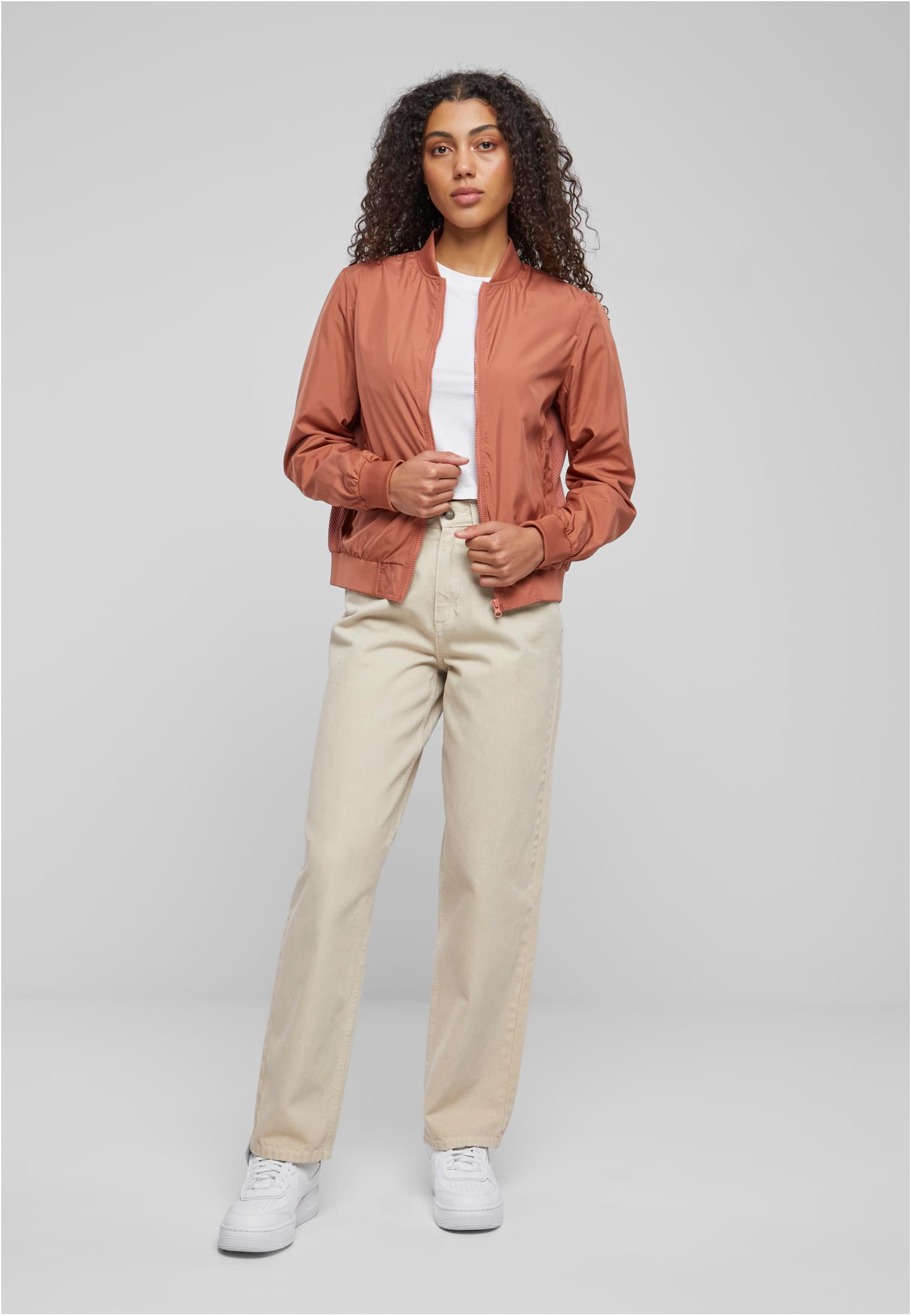 Ladies Light Bomber Jacket | terracotta