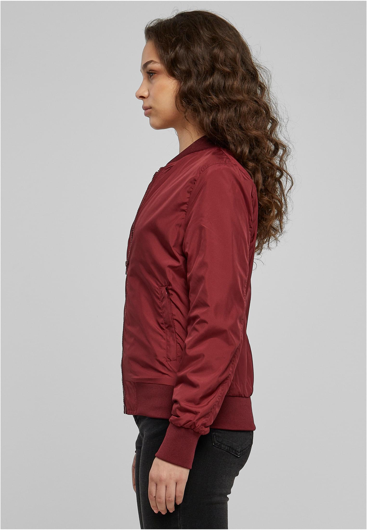 Ladies Light Bomber Jacket | burgundy