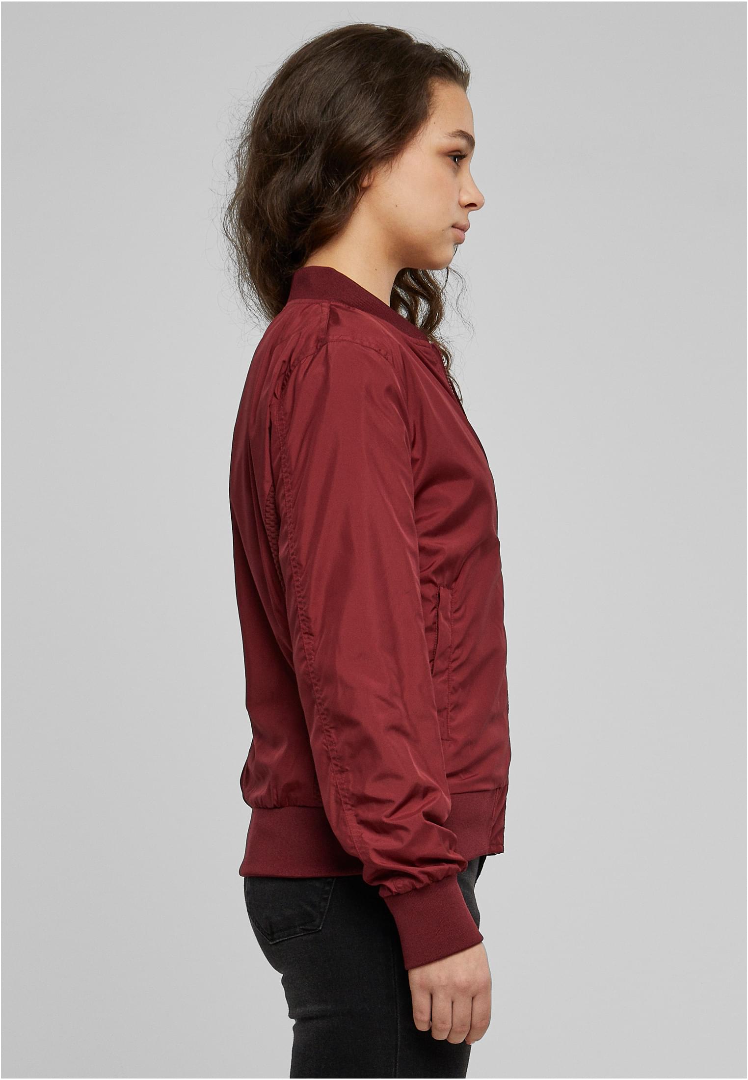 Ladies Light Bomber Jacket | burgundy