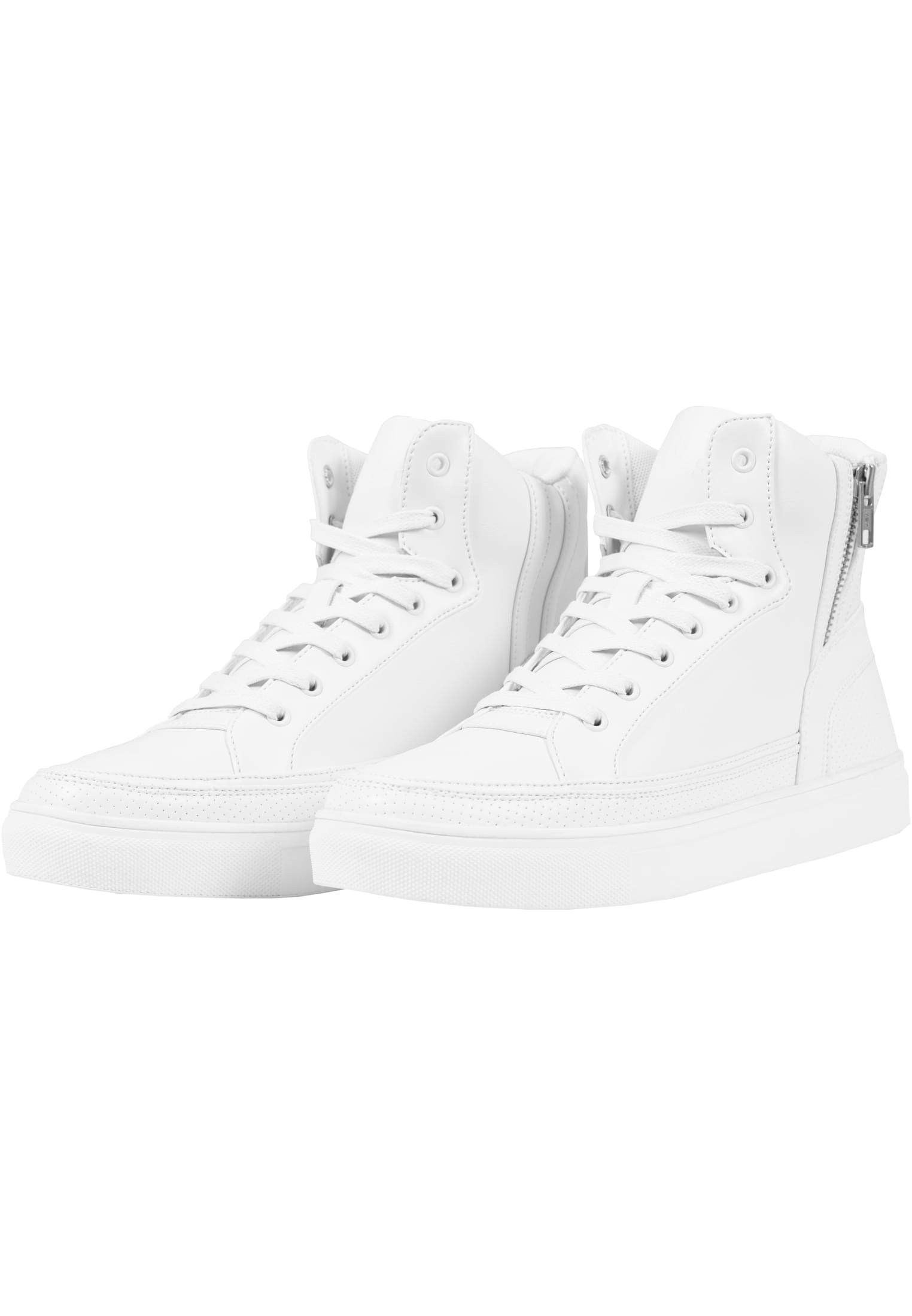 Zipper High Top Shoe | white