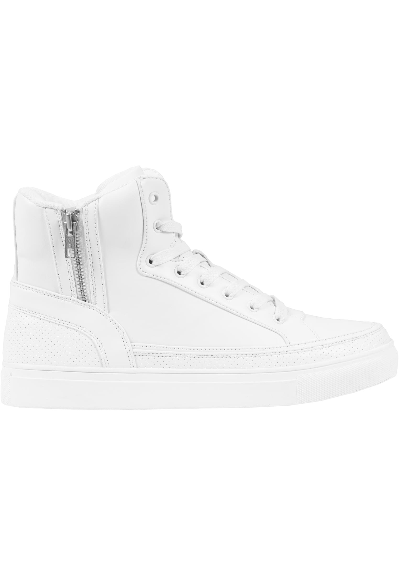 Zipper High Top Shoe | white