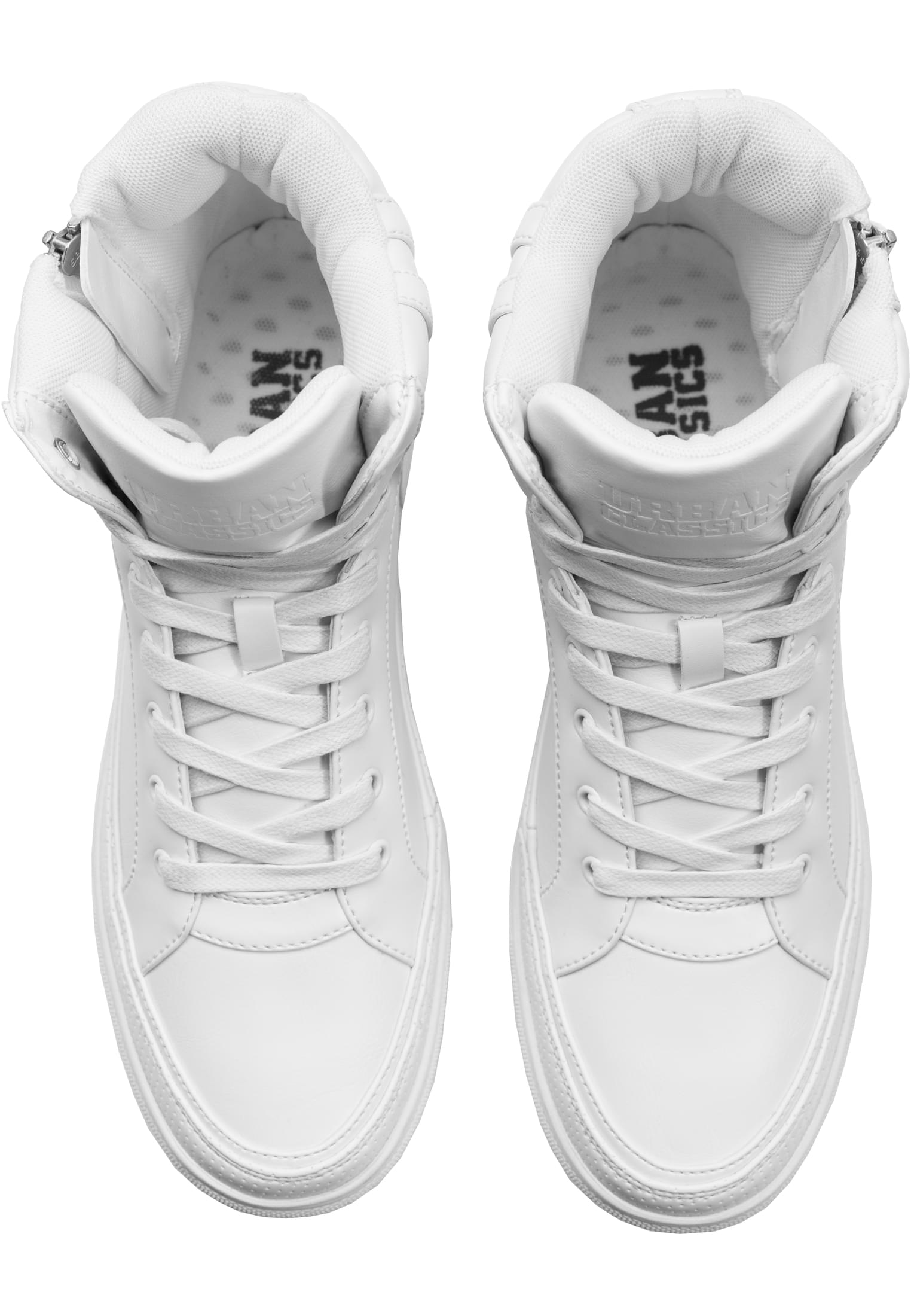 Zipper High Top Shoe | white