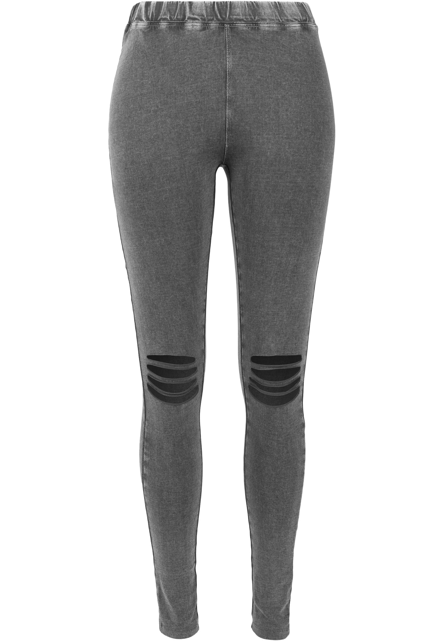 Ladies Cutted Knee Leggings | acid black