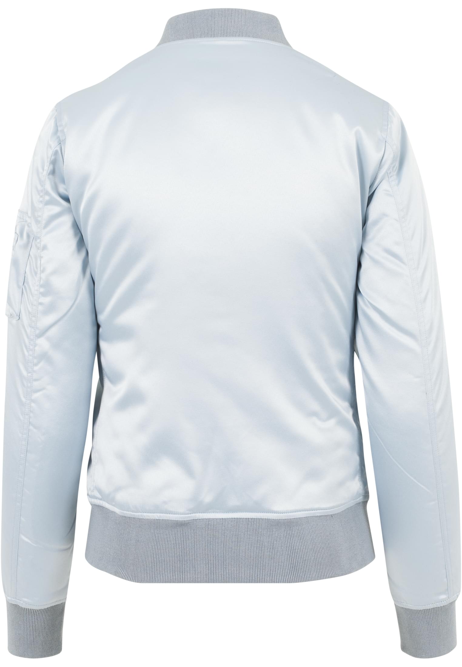 Ladies Satin Bomber Jacket | babyblue