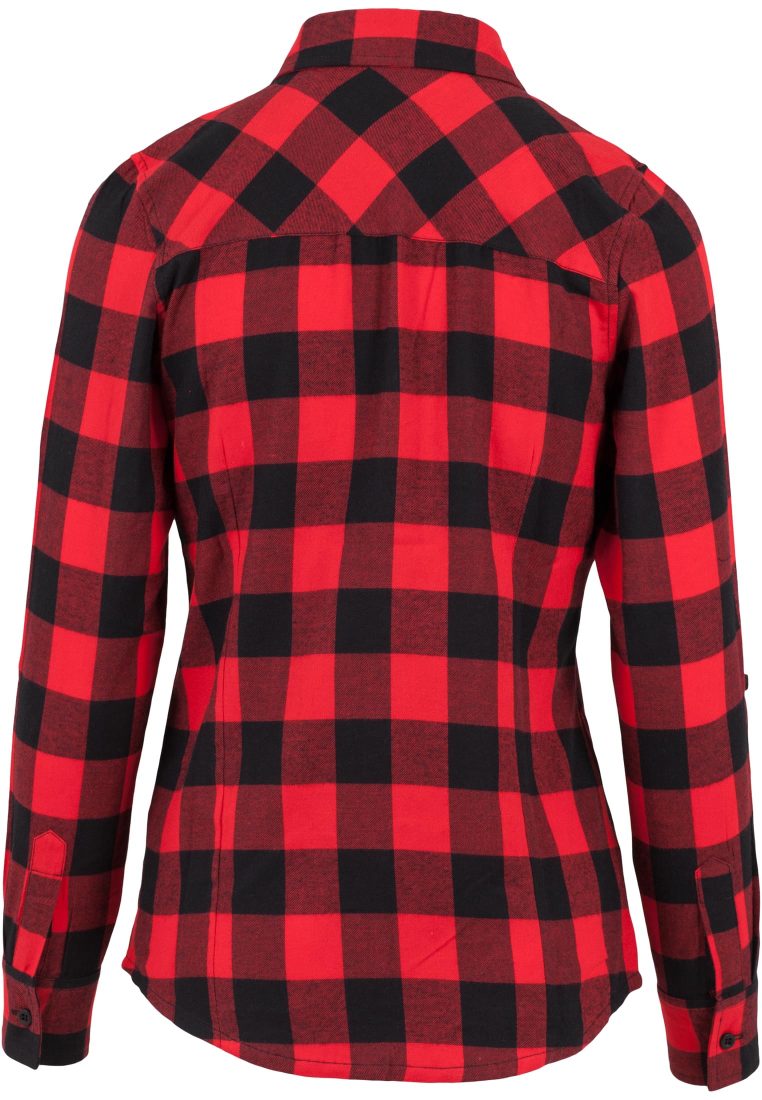 Ladies Turnup Checked Flanell Shirt | blk/red