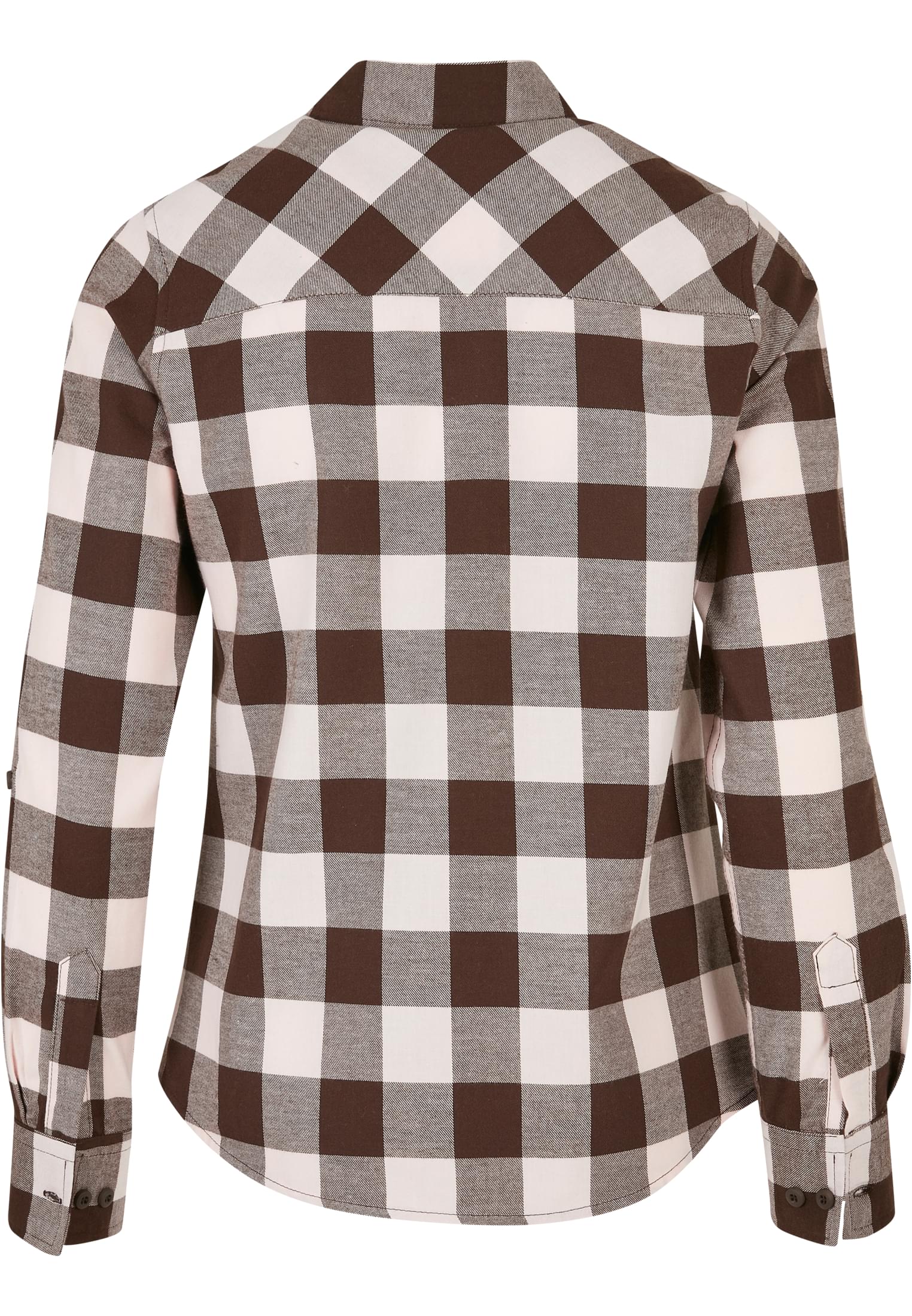 Ladies Turnup Checked Flanell Shirt | pink/brown