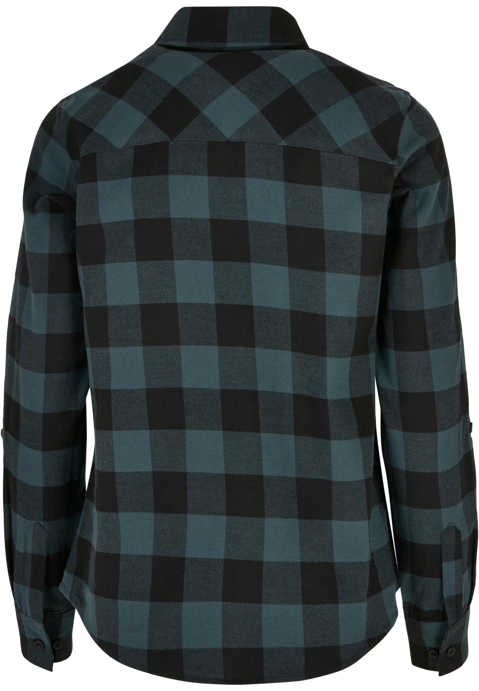 Ladies Turnup Checked Flanell Shirt | jasper/black