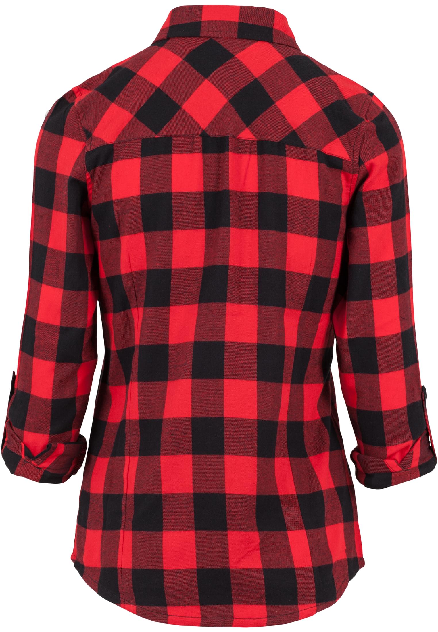 Ladies Turnup Checked Flanell Shirt | blk/red