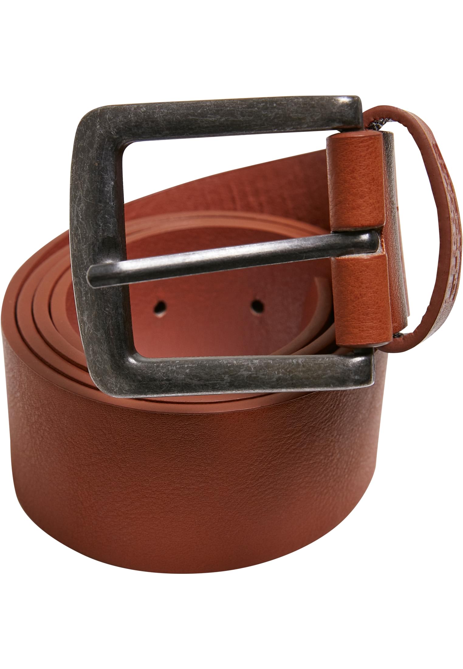 Leather Imitation Belt | cognacbrown