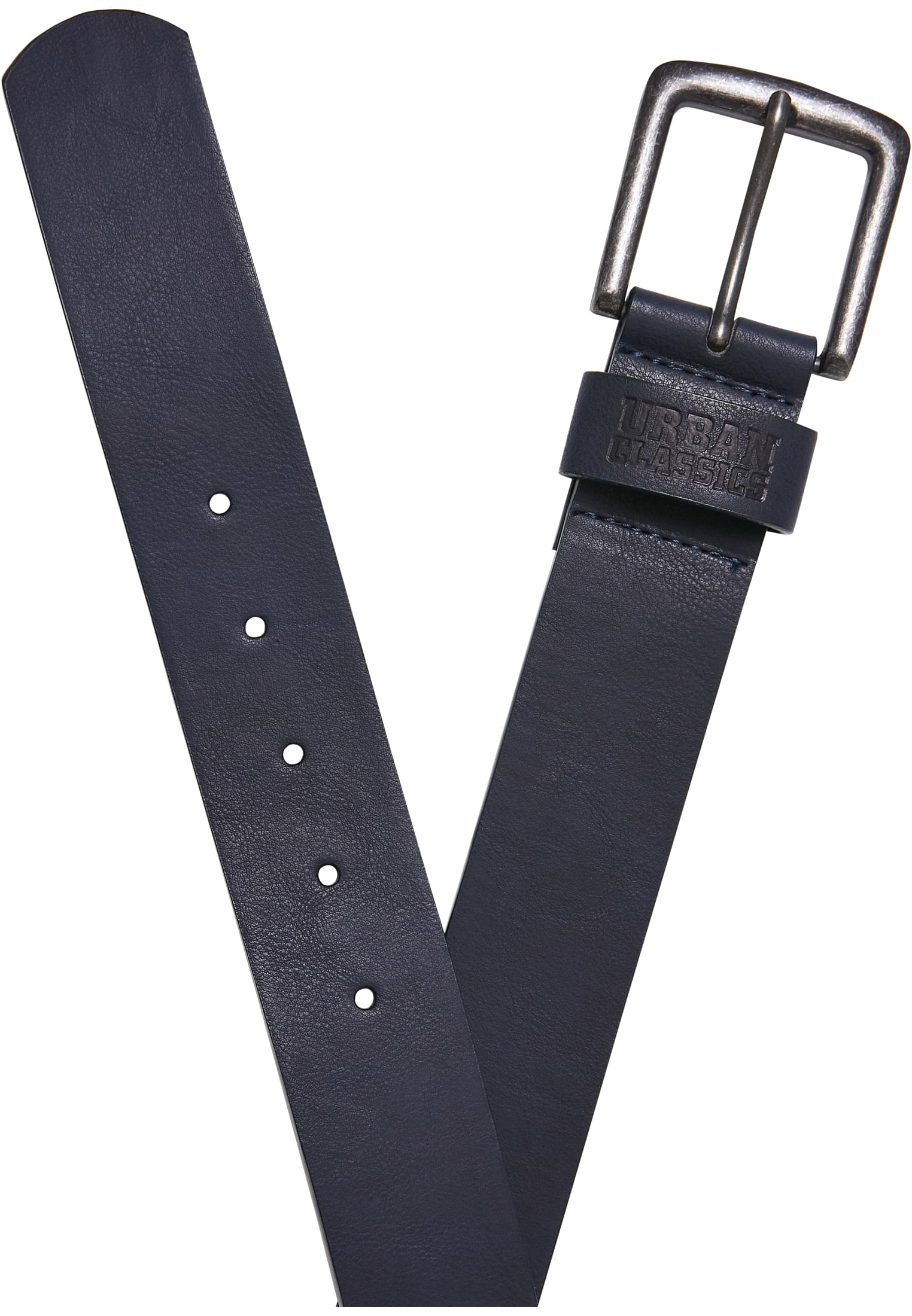 Leather Imitation Belt | navy