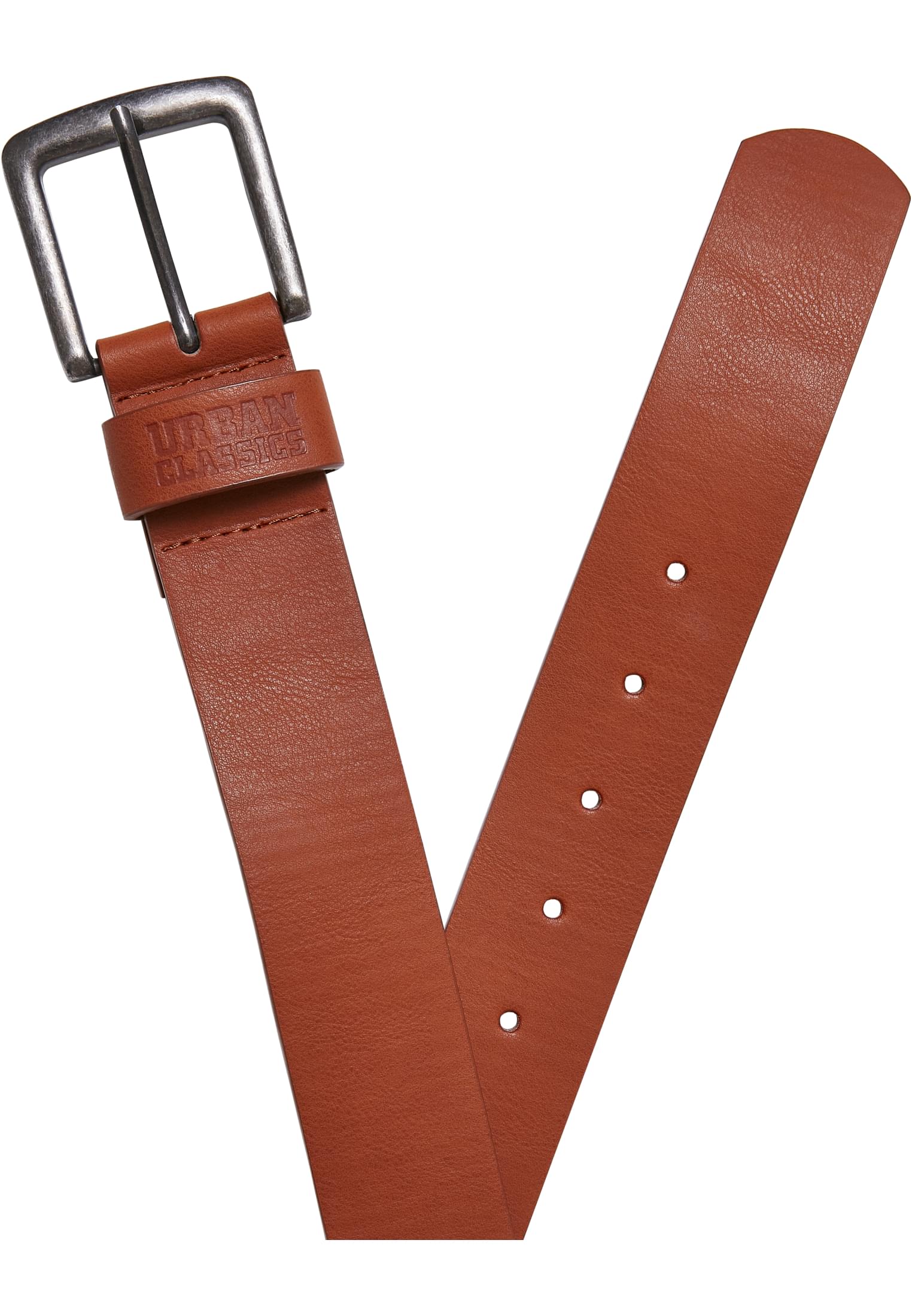 Leather Imitation Belt | cognacbrown