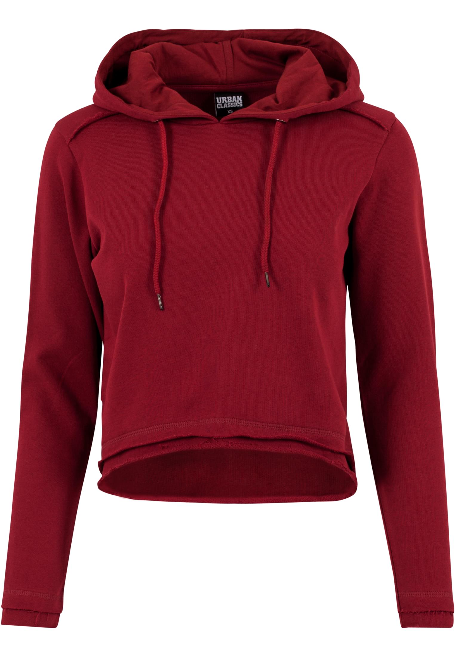 Ladies Cropped Terry Hoody | burgundy