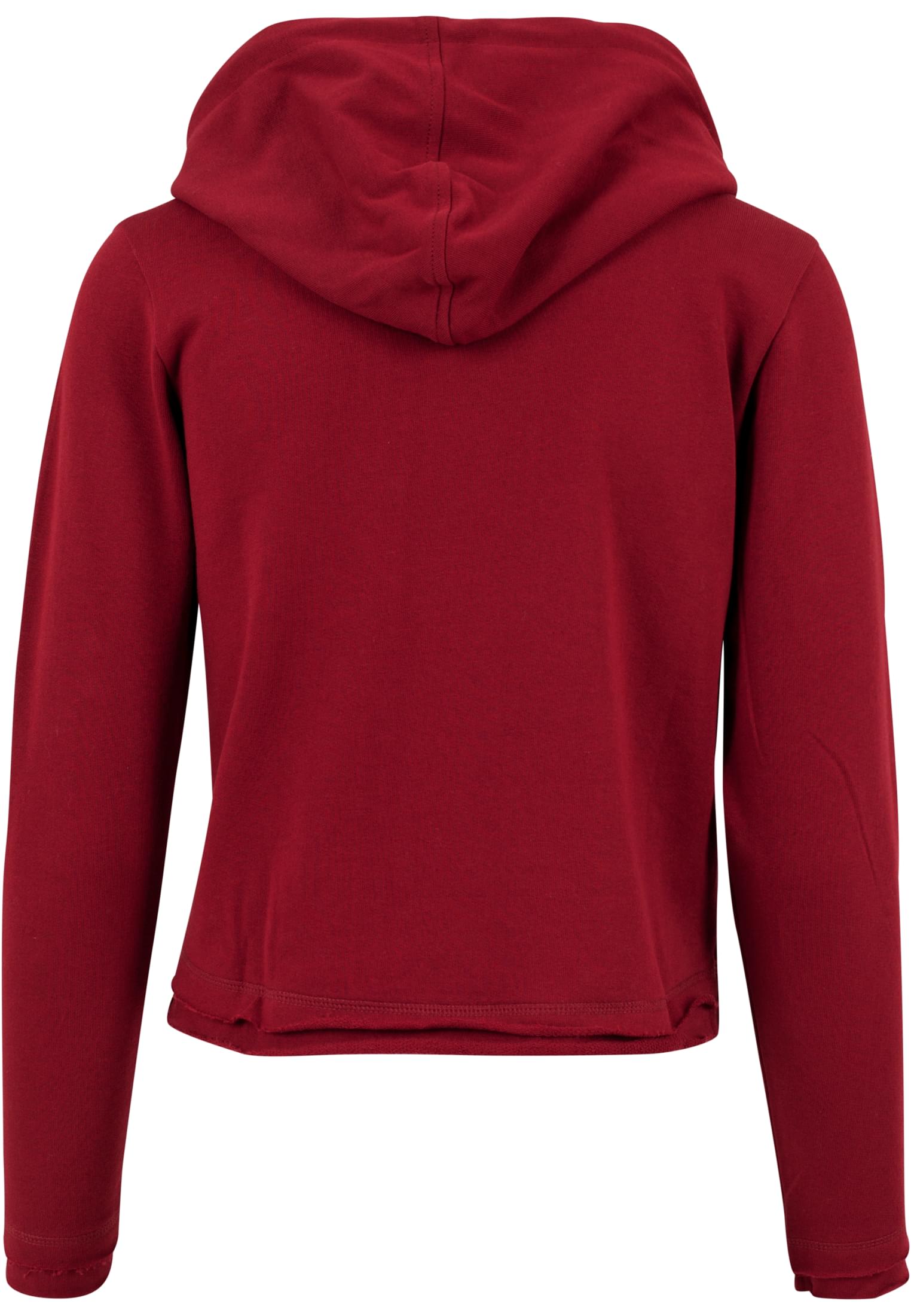 Ladies Cropped Terry Hoody | burgundy