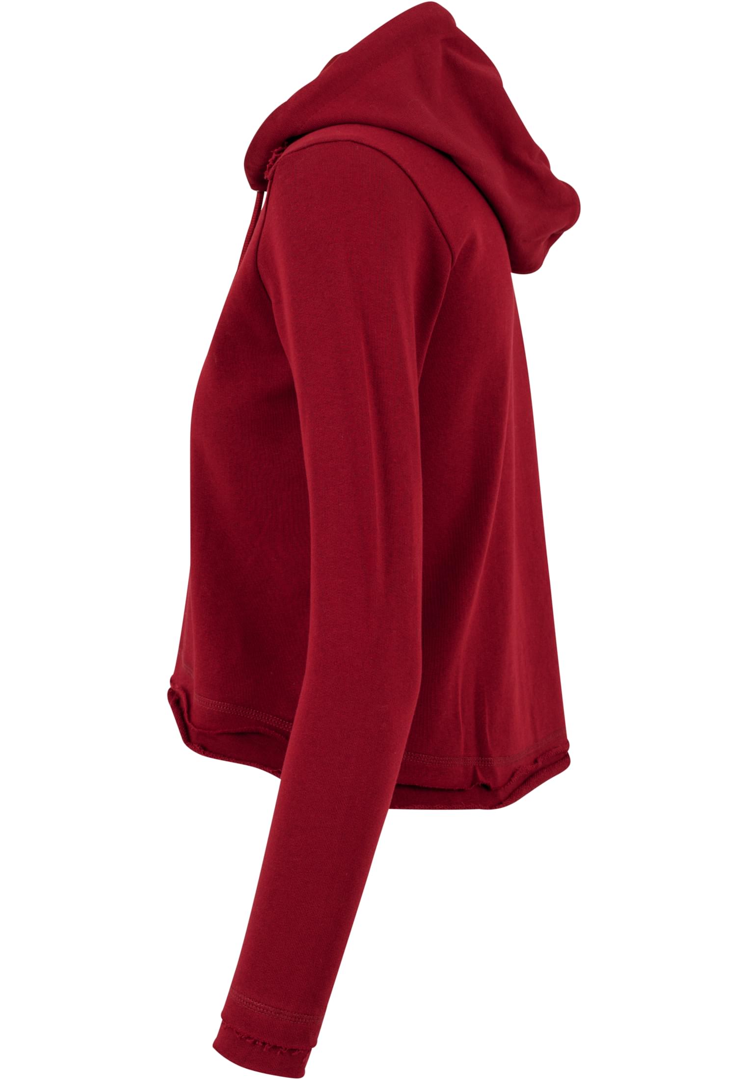 Ladies Cropped Terry Hoody | burgundy